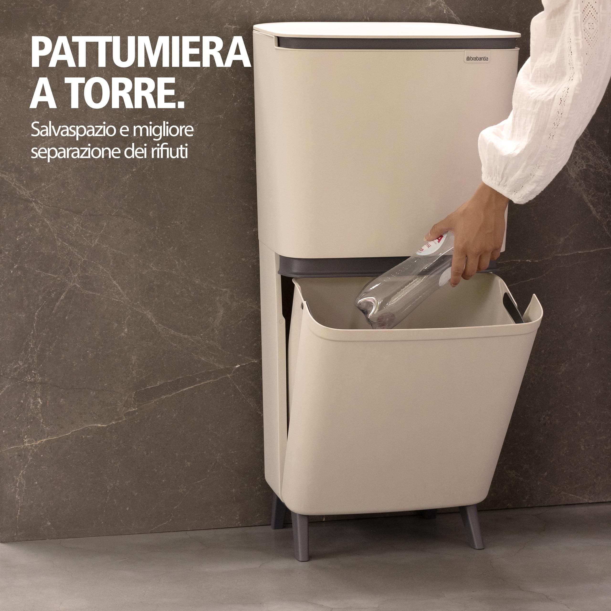 brabantia-sortup-hi-20-25-litri-pattumiera-differenziata-slim-con-2-secchi-rimov image 5