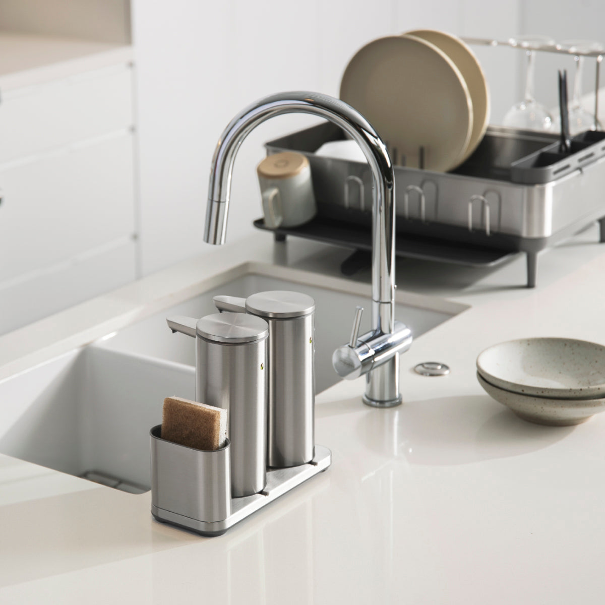 simplehuman-sensor-pump-duo-doppio-dispenser-sapone-con-sensore-14-oz-ricaricabi image 5