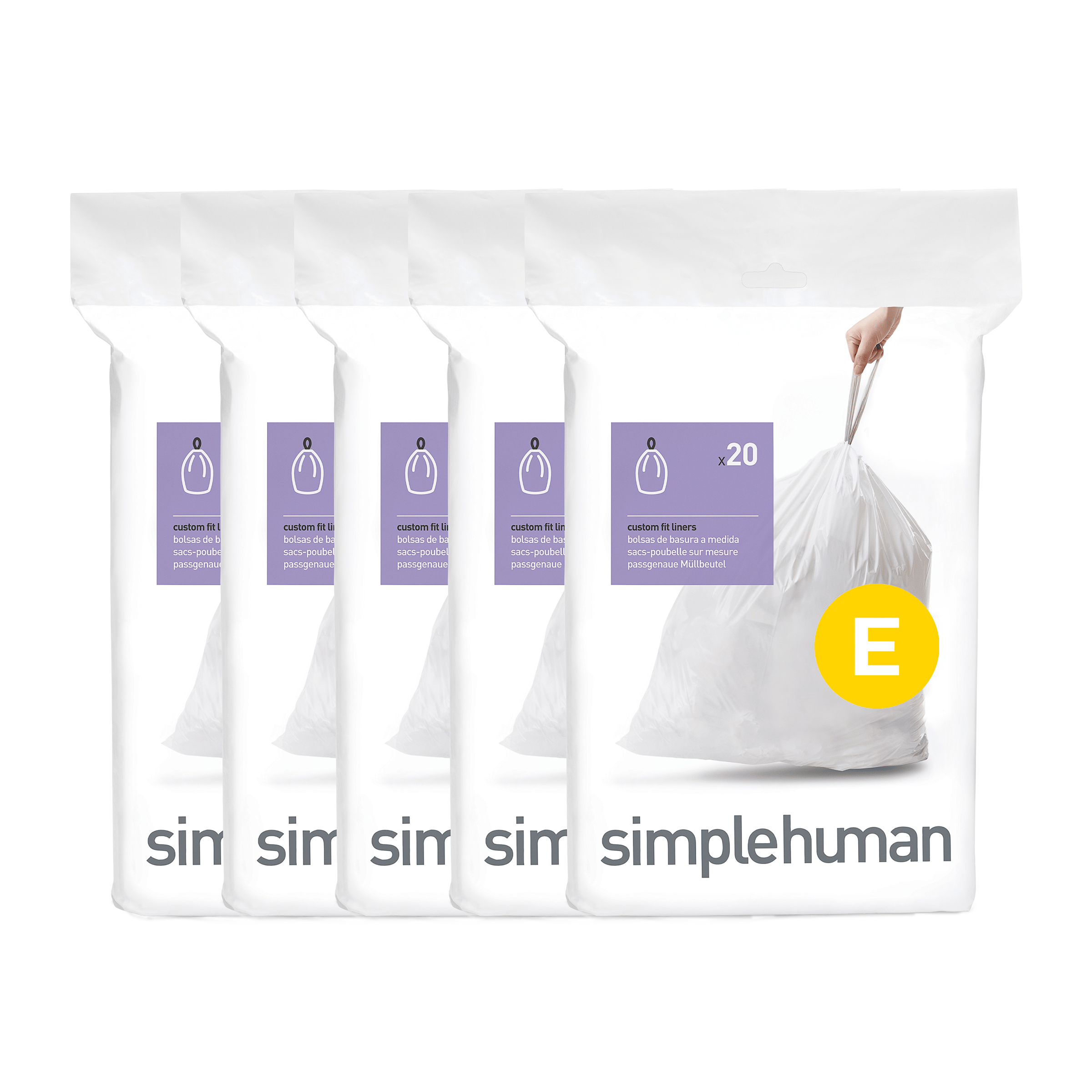 simplehuman-code-e-sacchetti-custom-fit-plastica-spessa-a-doppia-cucitura-erogaz image 1