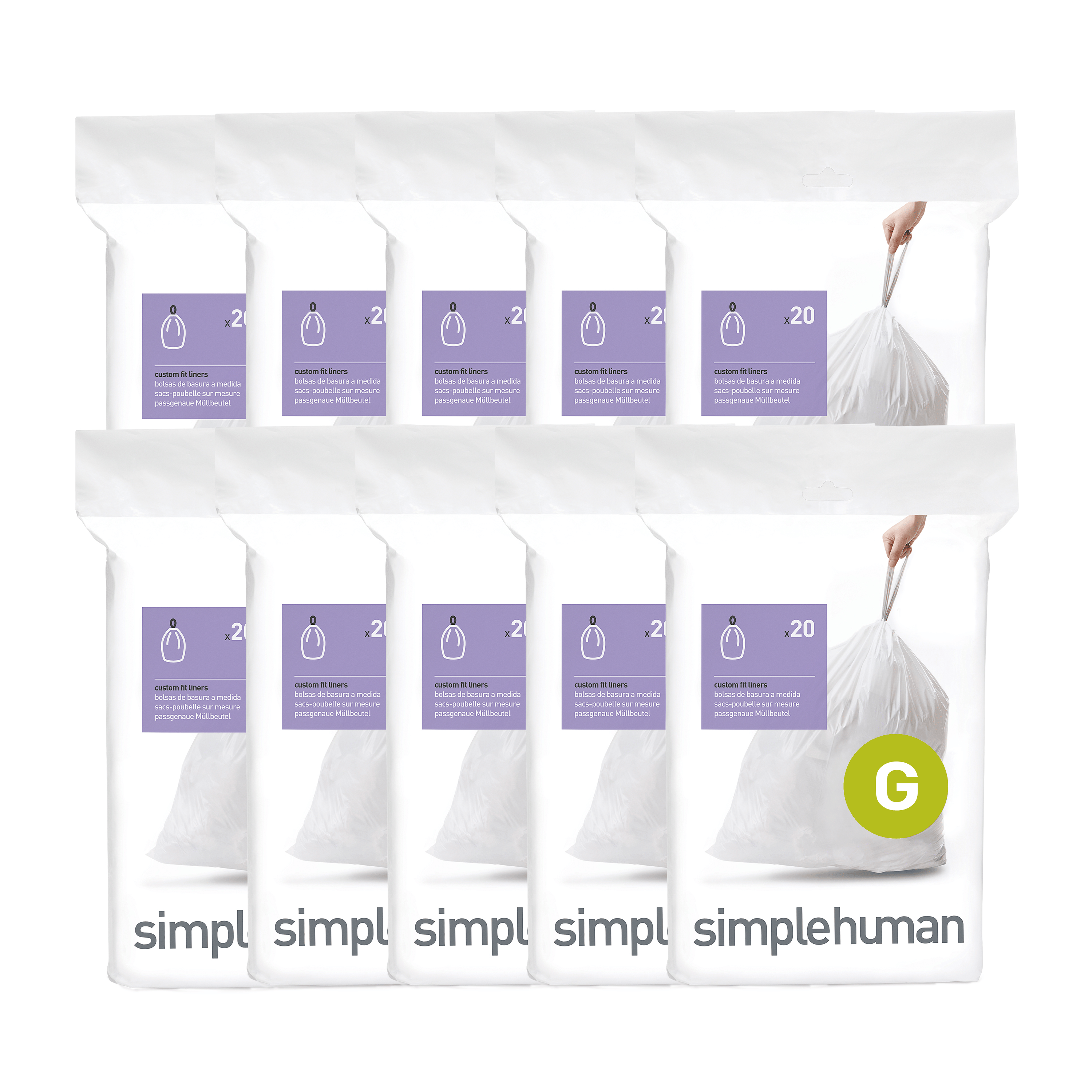 simplehuman-code-g-custom-fit-liners-sacchetti-su-misura-per-pattumiere-simplehu image 5