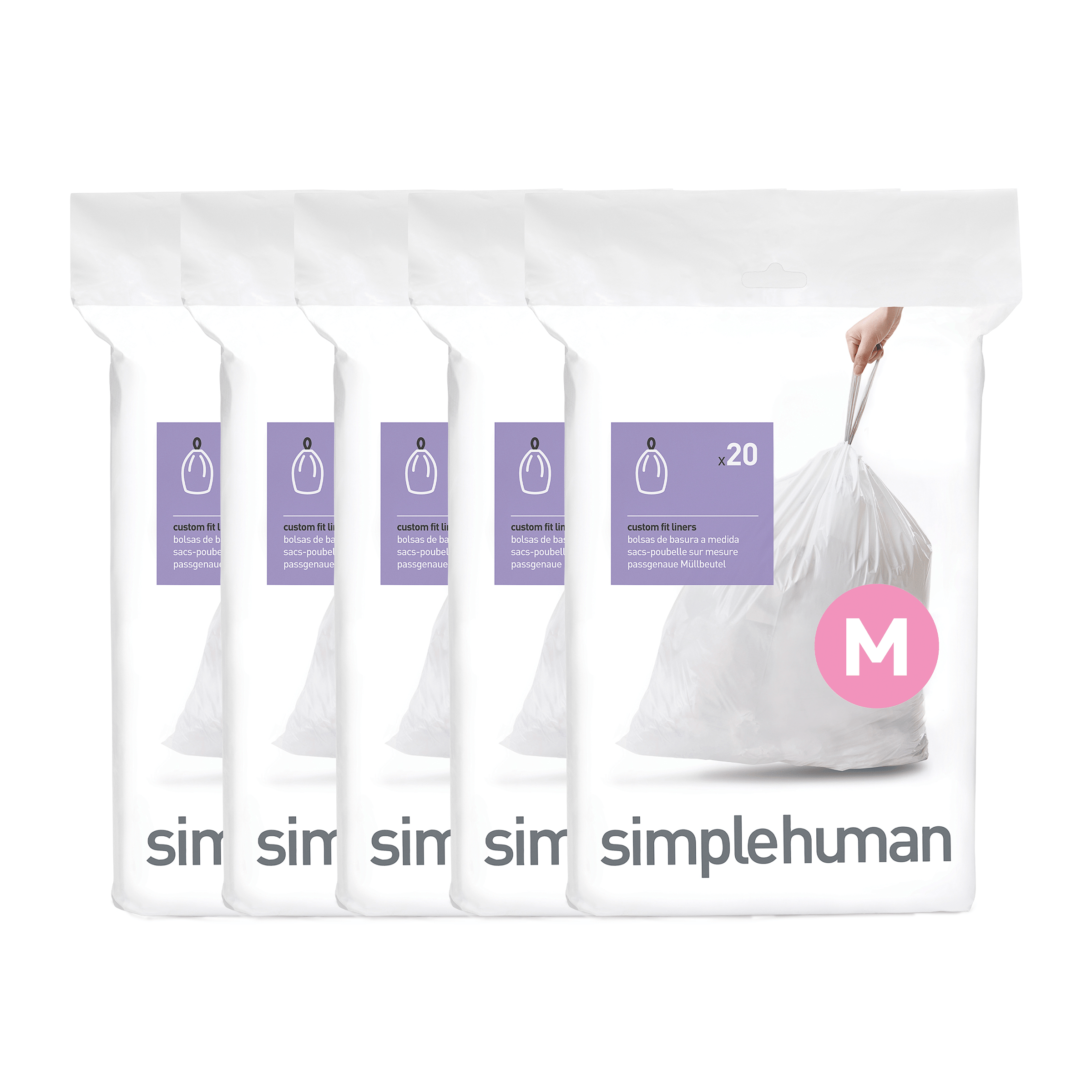 simplehuman-code-m-sacchetti-su-misura-custom-fit-per-pattumiera image 1