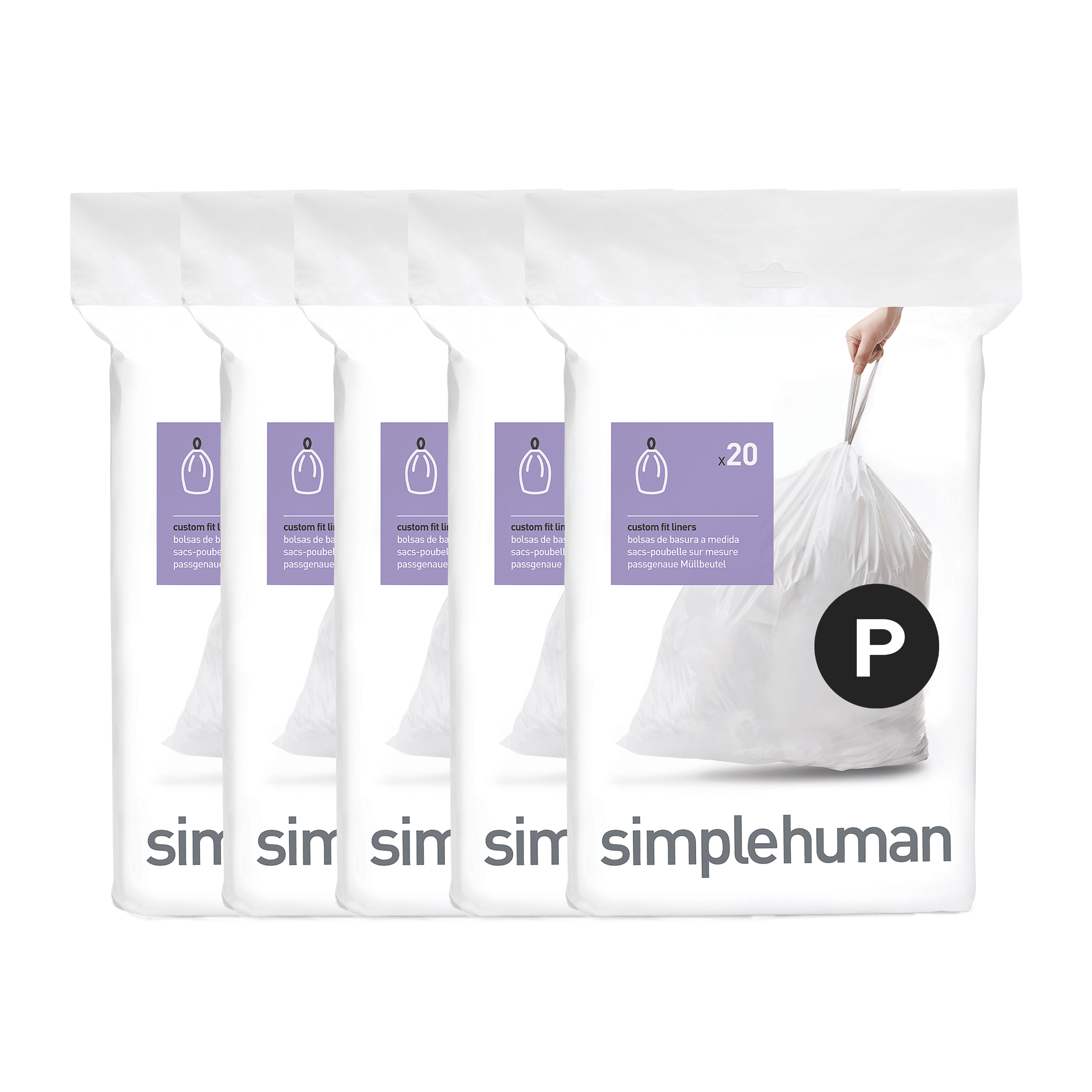 simplehuman-code-p-custom-fit-liner-sacchetti-su-misura-per-cestini-simplehuman- image 1