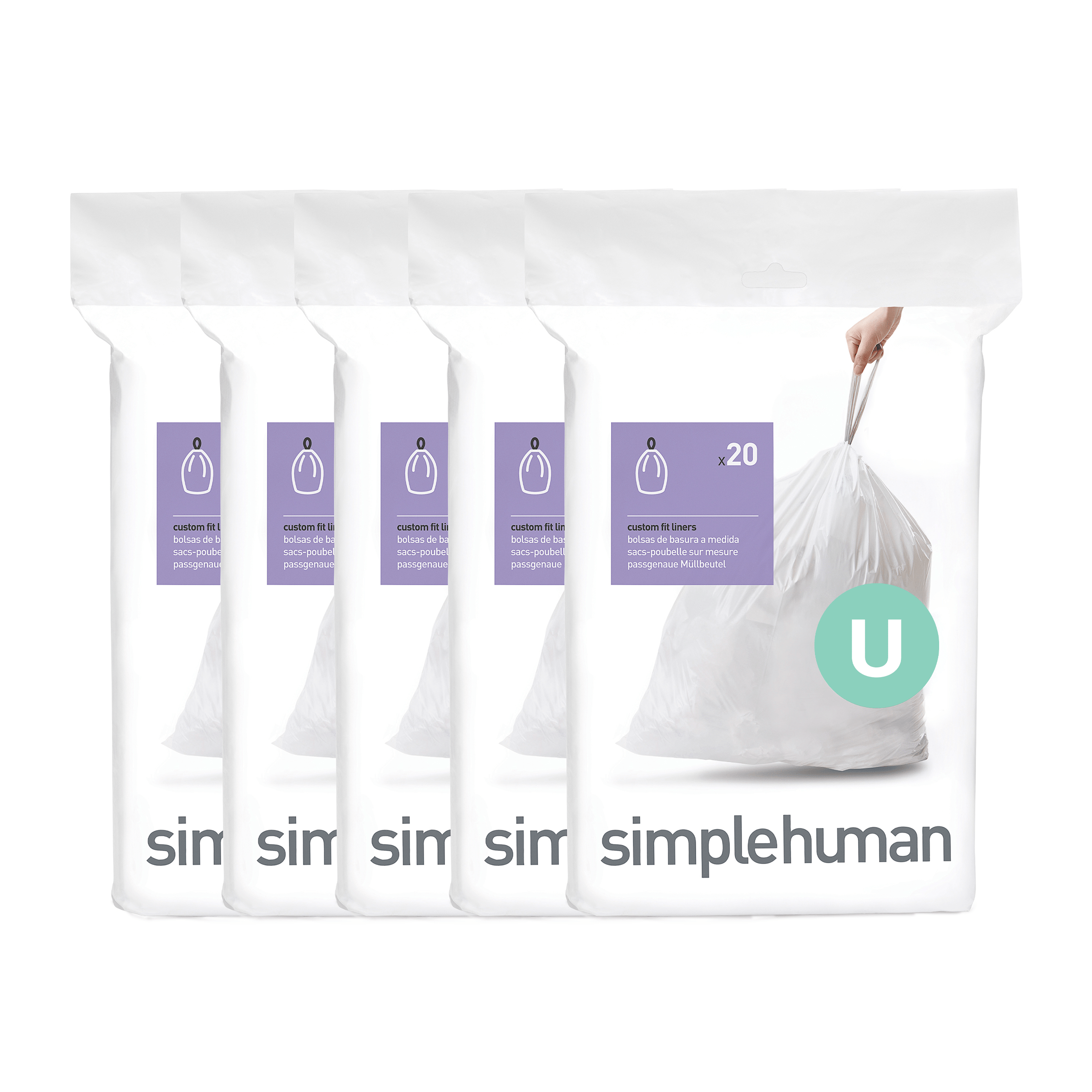 simplehuman-code-u-custom-fit-liner-sacchetti-custom-fit-su-misura-confezione-mu image 1