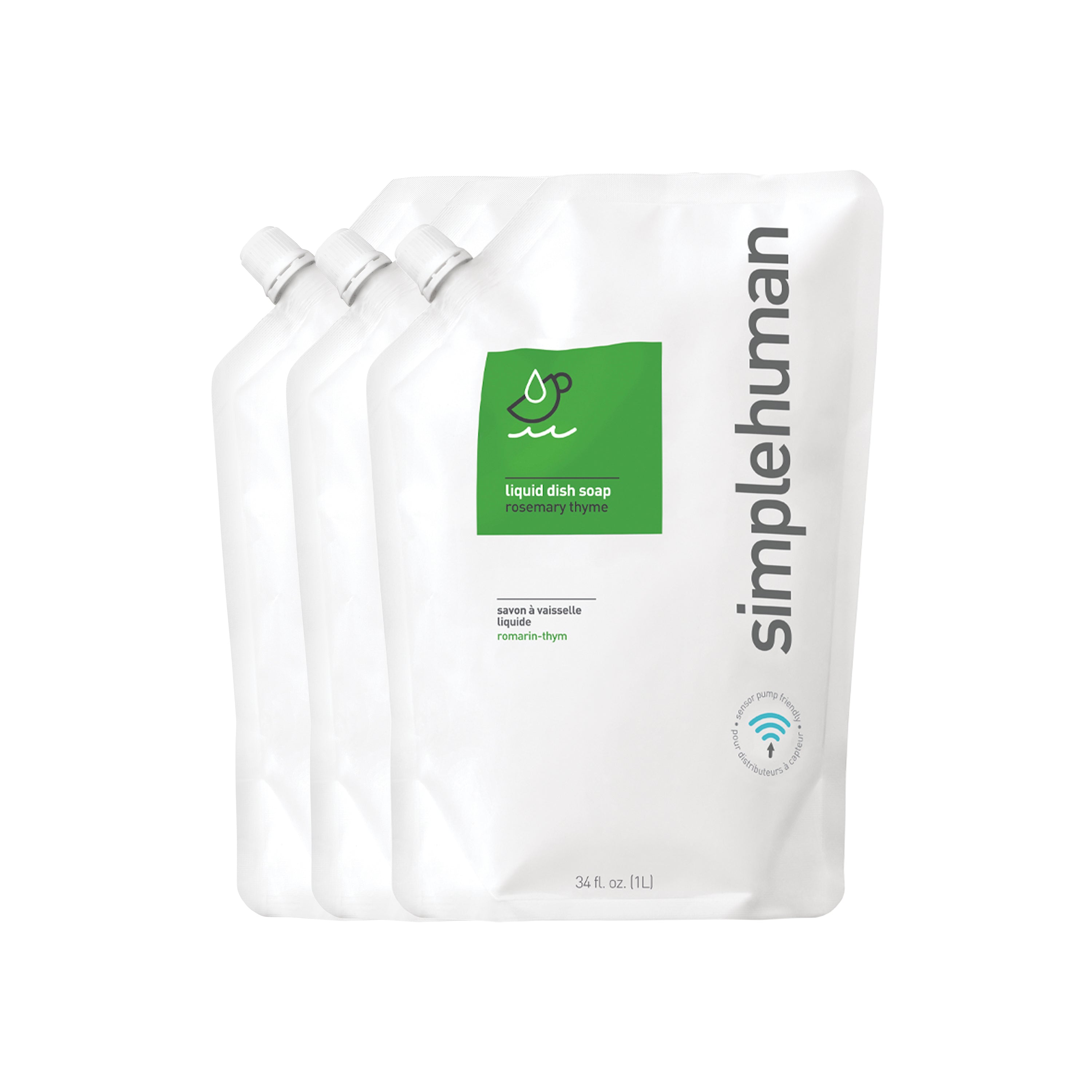 simplehuman-rosemary-thyme-ricarica-sapone-piatti-liquido-in-pouch-formula-al-98 image 7