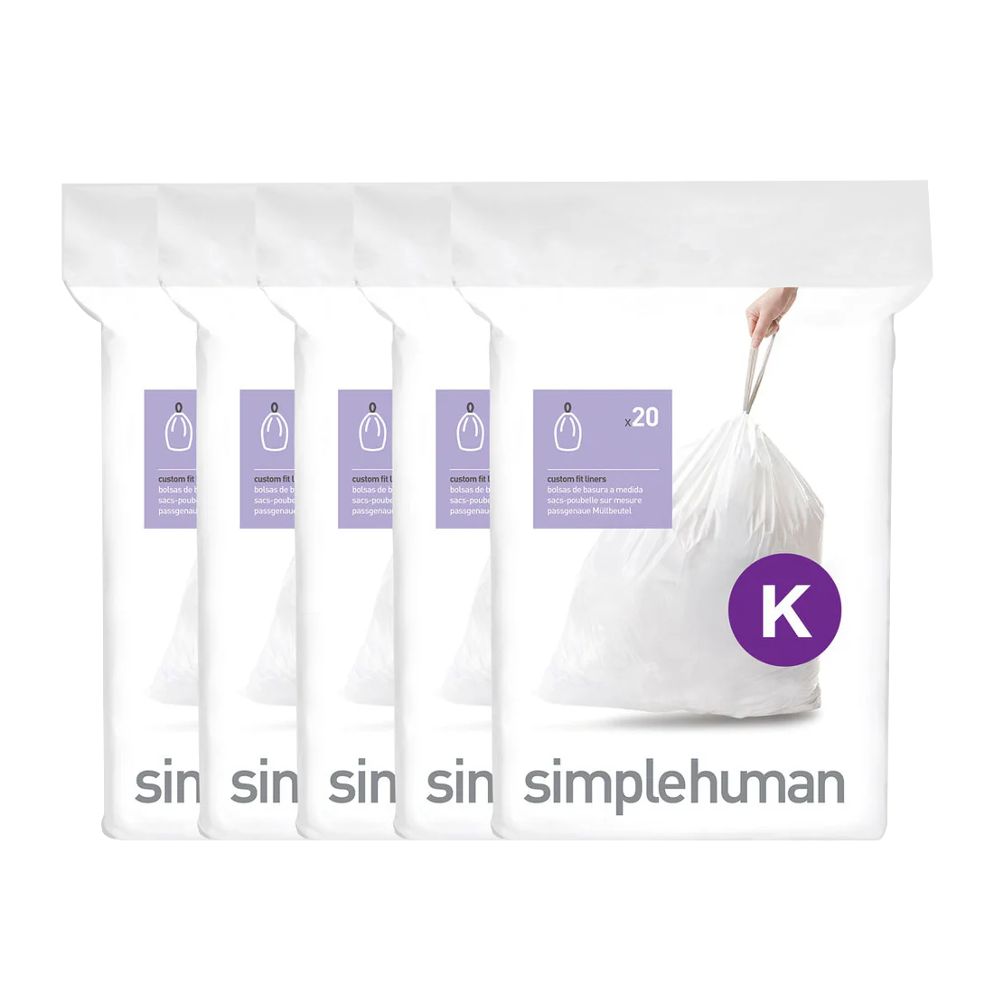 simplehuman-code-k-custom-fit-liner-sacchetti-poubelle-custom-fit-per-pattumiere image 2