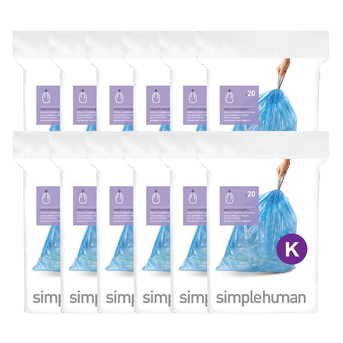 simplehuman-code-k-custom-fit-liner-sacchetti-poubelle-custom-fit-per-pattumiere image 1