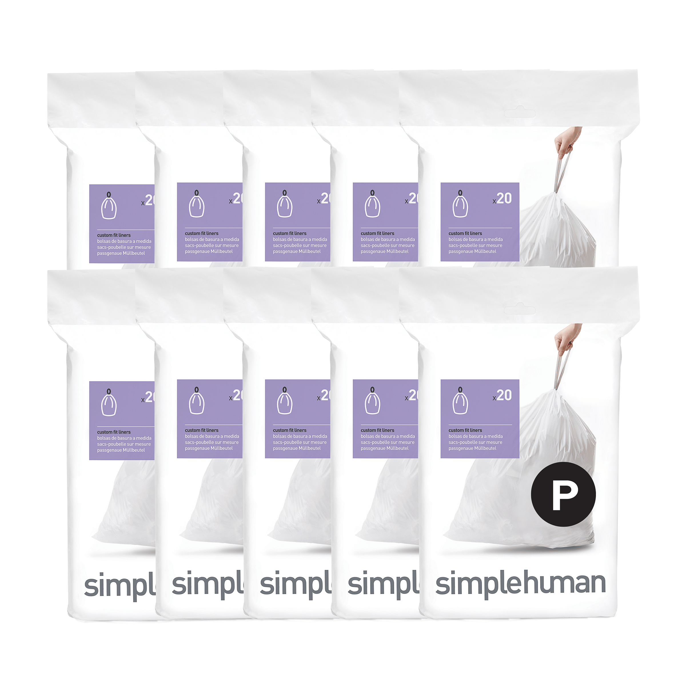 simplehuman-code-p-custom-fit-liners-sacchetti-su-misura-per-pattumiere image 5