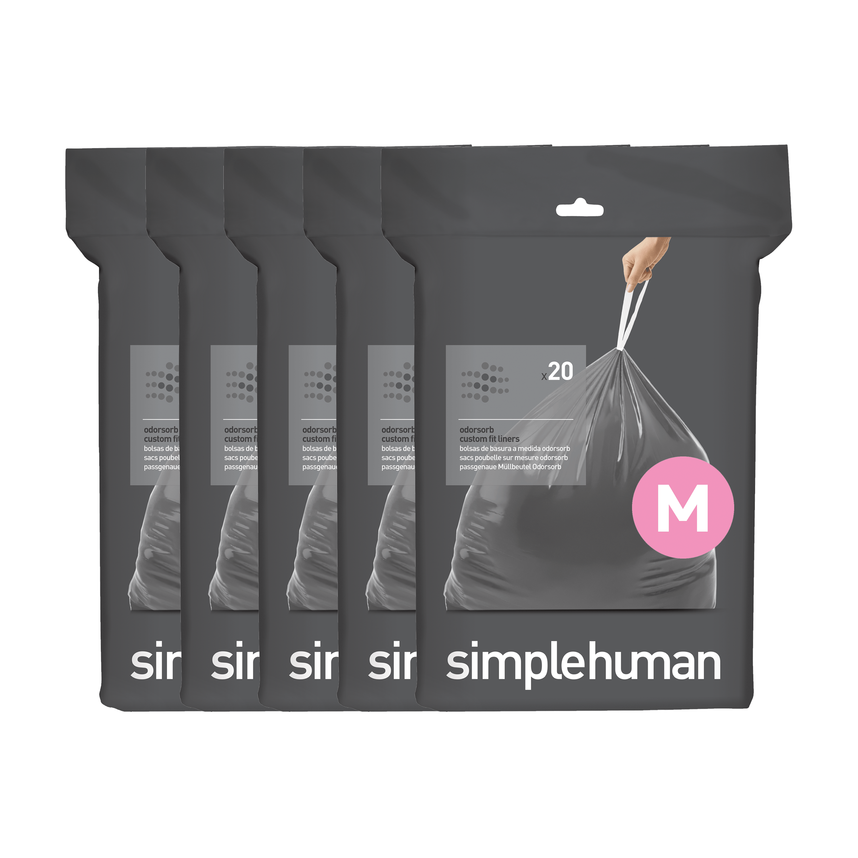 simplehuman-code-m-sacchetti-su-misura-custom-fit-per-pattumiera image 2