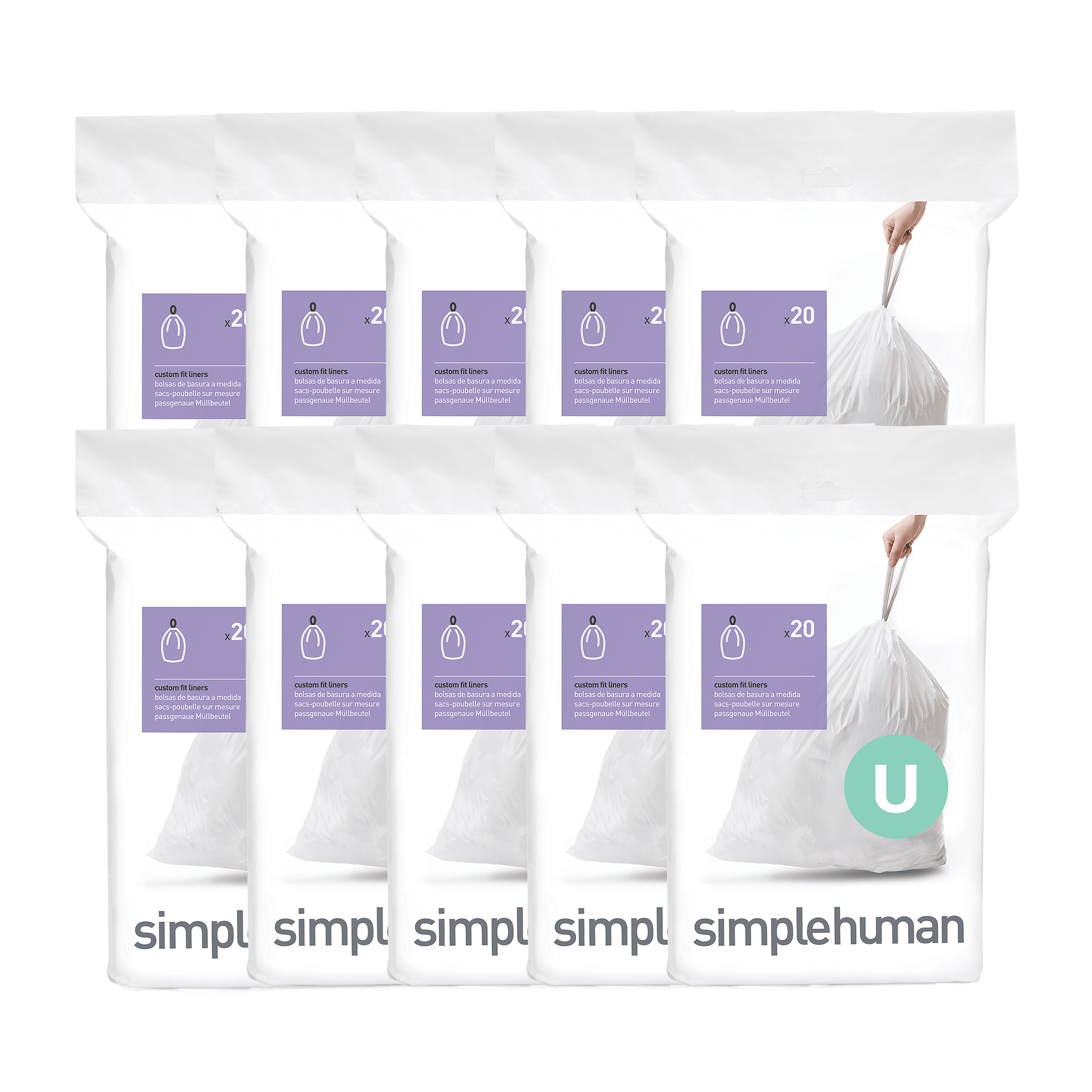simplehuman-code-u-custom-fit-liners-sacchetti-su-misura-per-pattumiere-compatib image 5