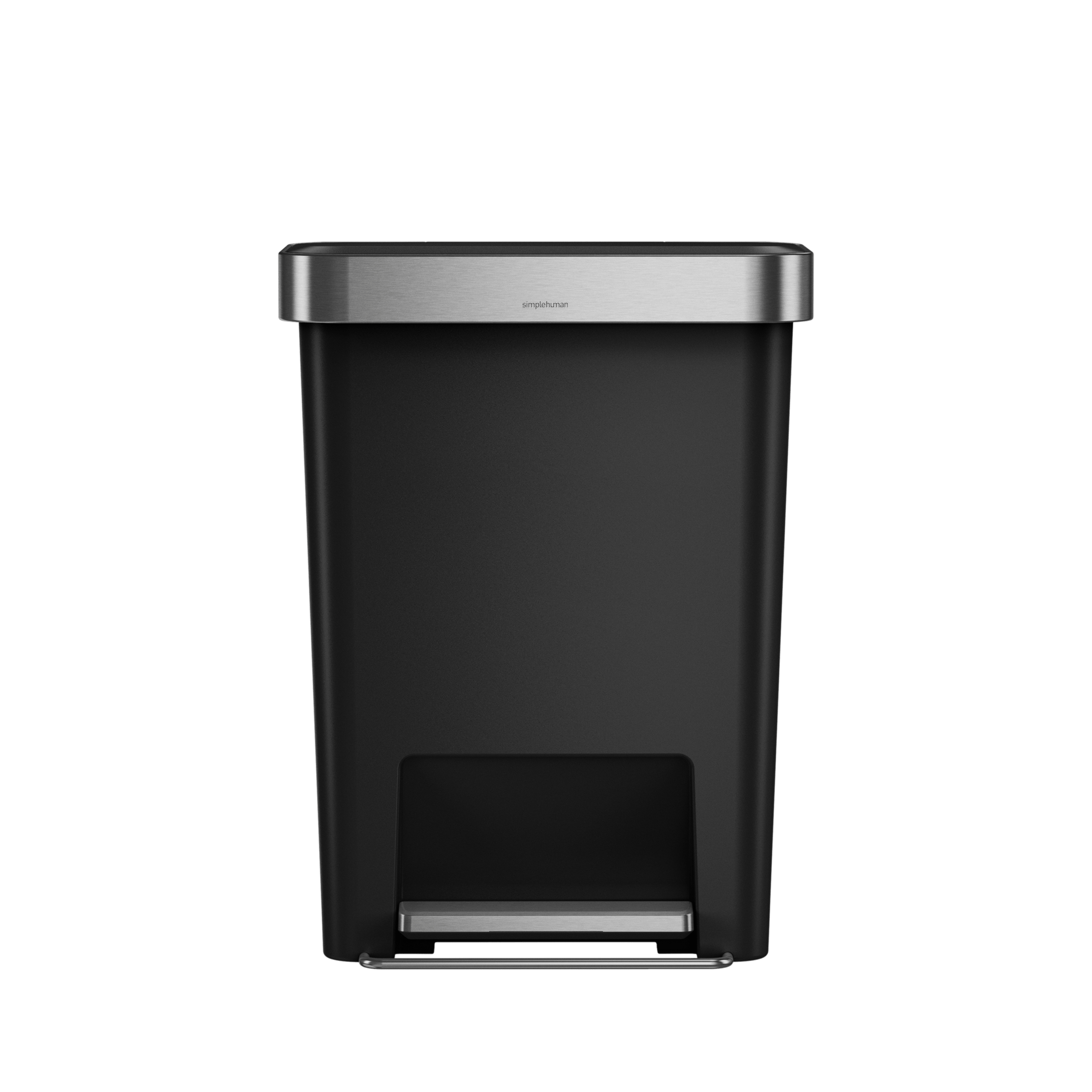 simplehuman-45l-hybrid-step-can-pattumiera-a-pedale-ibrida-45-litri-con-tasca-po image 1