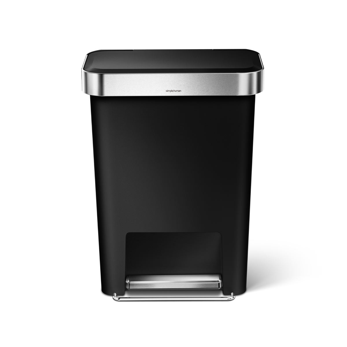 simplehuman-45l-plastic-rectangular-step-can-con-liner-pocket-pattumiera-a-pedal image 2