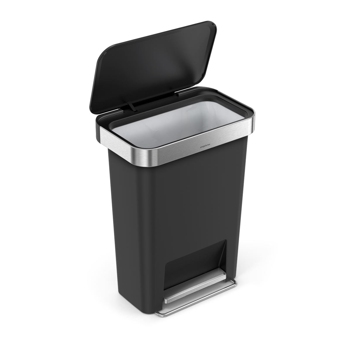 simplehuman-45l-plastic-rectangular-step-can-con-liner-pocket-pattumiera-a-pedal image 3