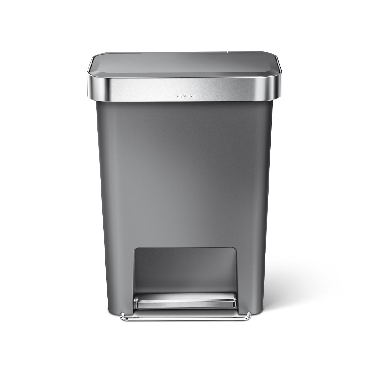 simplehuman-cw1396-cestino-a-pedale-rettangolare-45l-in-plastica-con-tasca-porta image 2
