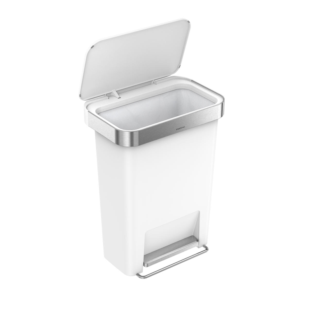 simplehuman-45l-plastic-rectangular-step-can-con-liner-pocket-pattumiera-a-pedal image 8