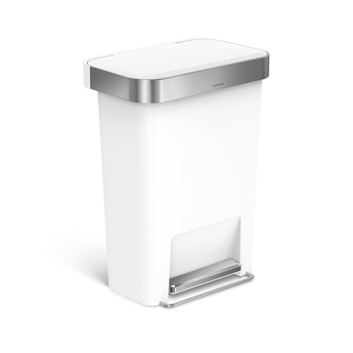simplehuman-45l-plastic-rectangular-step-can-con-liner-pocket-pattumiera-a-pedal image 6