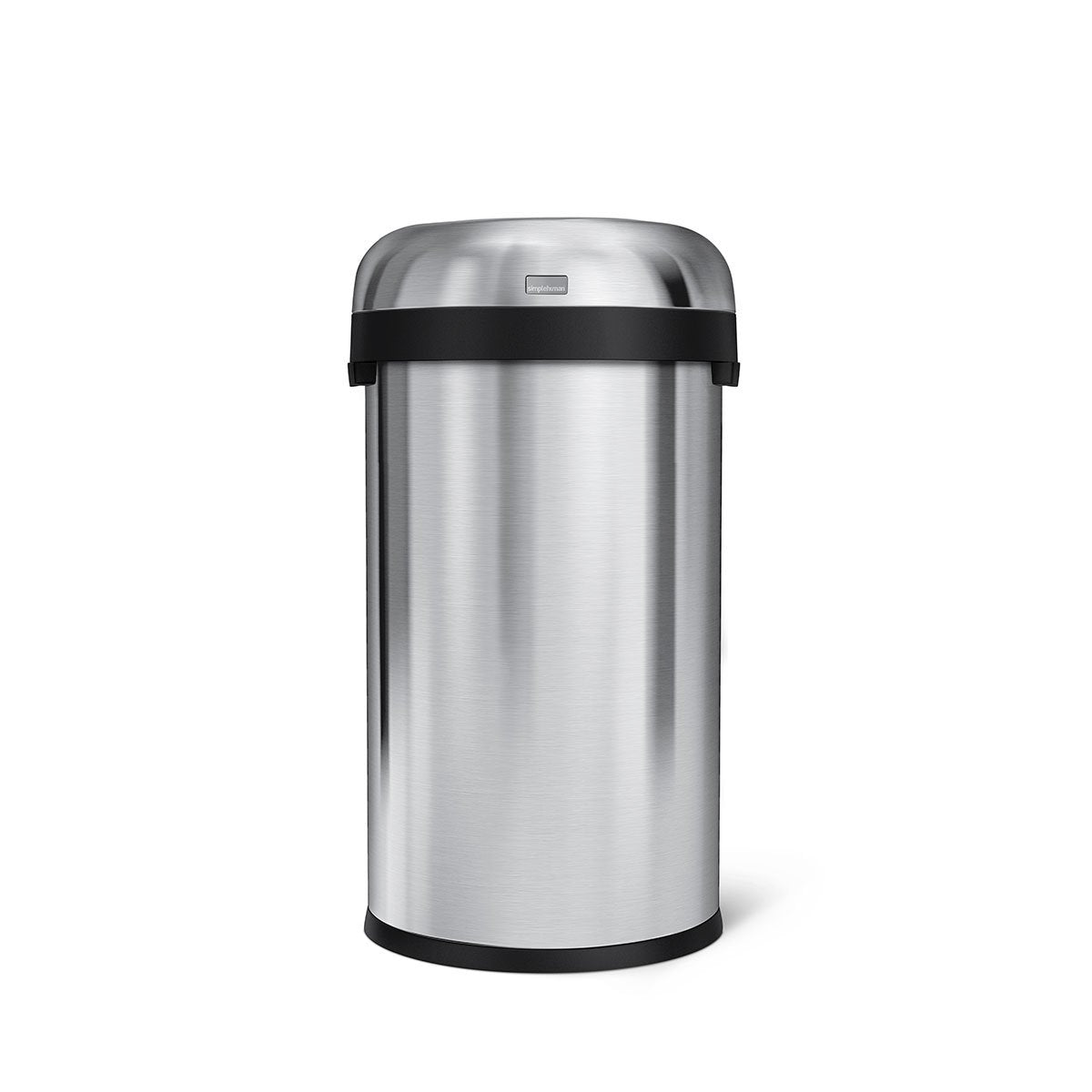 simplehuman-60l-bullet-open-can-cestino-commerciale-in-acciaio-inox-con-coperchi image 3