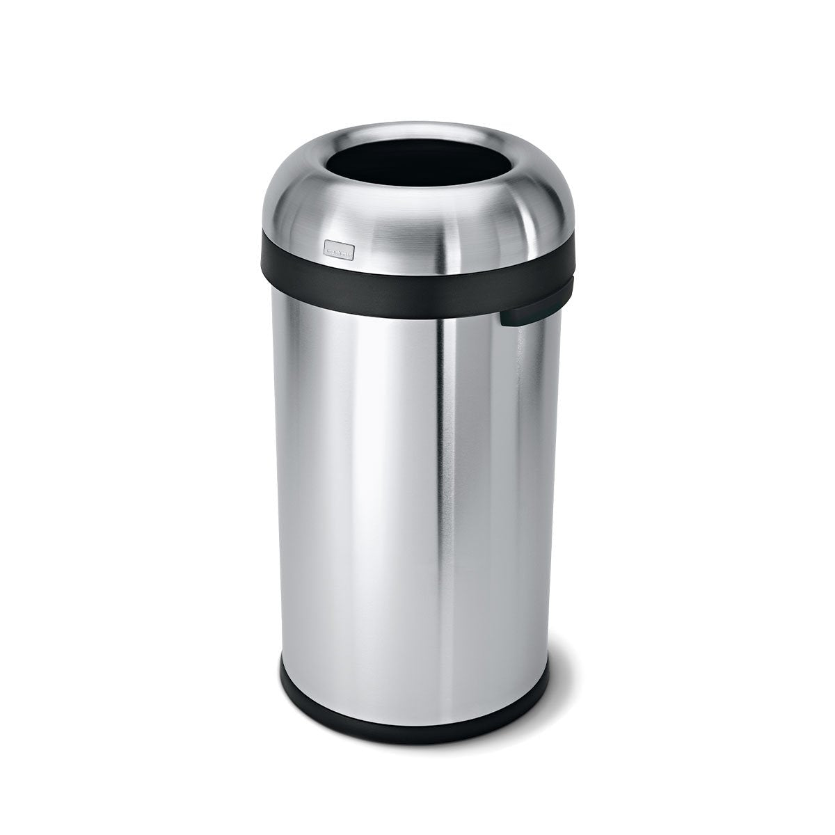 simplehuman-60l-bullet-open-can-cestino-commerciale-in-acciaio-inox-con-coperchi image 1