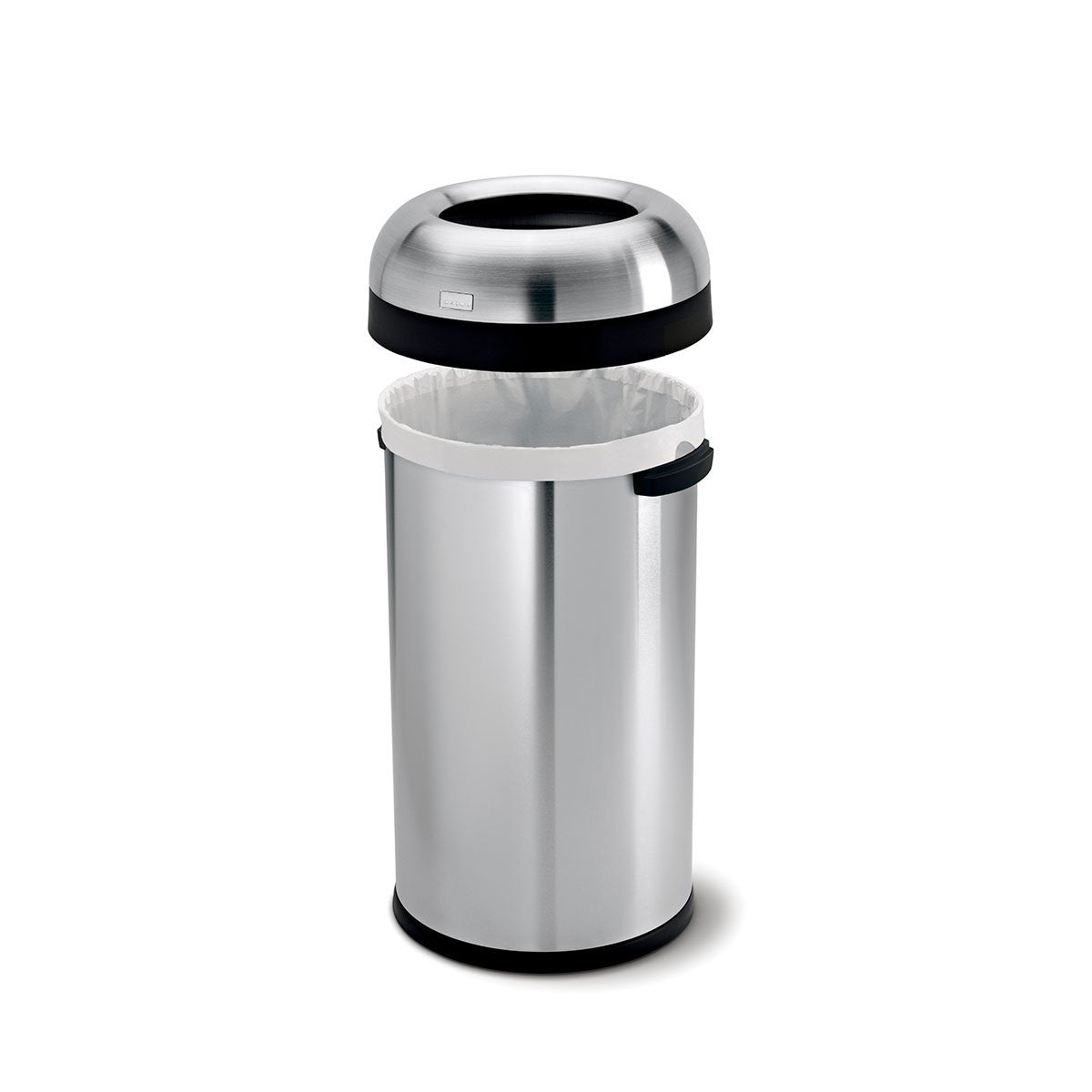 simplehuman-60l-bullet-open-can-cestino-commerciale-in-acciaio-inox-con-coperchi image 2