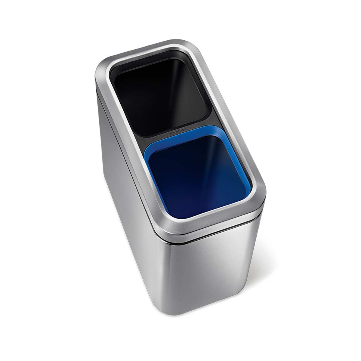 simplehuman-20l-dual-compartment-slim-open-can-cestino-open-top-a-due-scomparti- image 4