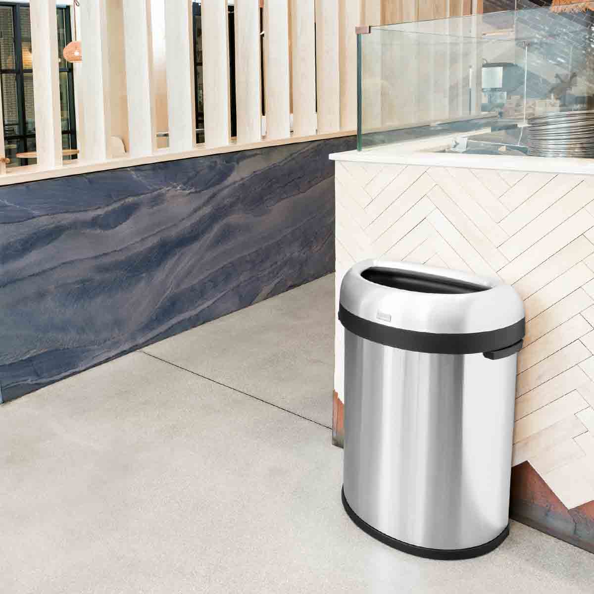 simplehuman-80l-semi-round-open-can-pattumiera-commerciale-ad-apertura-libera-in image 5