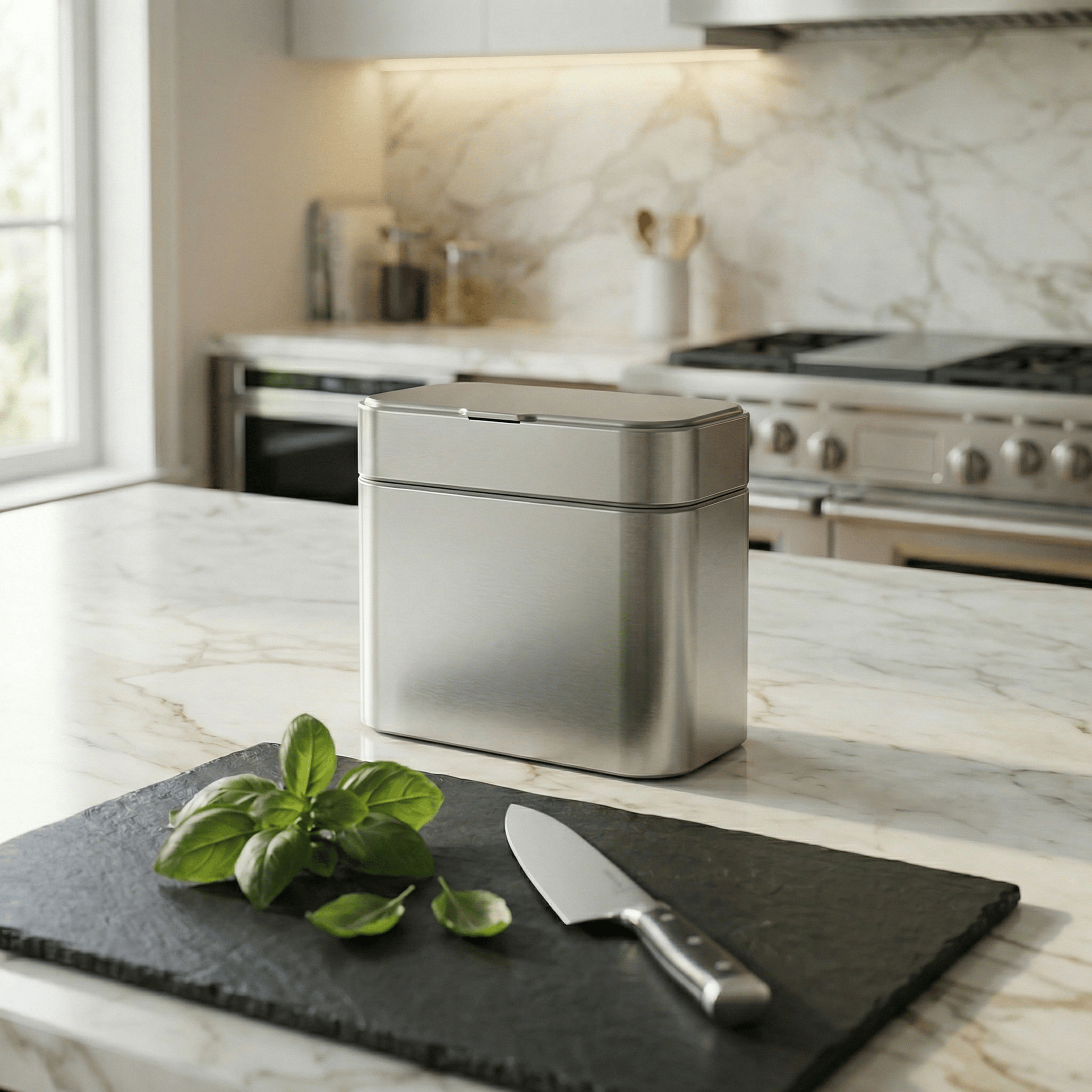 simplehuman-compost-caddy-contenitore-compost-acciaio-inox-con-dock-magnetico-1- image 2