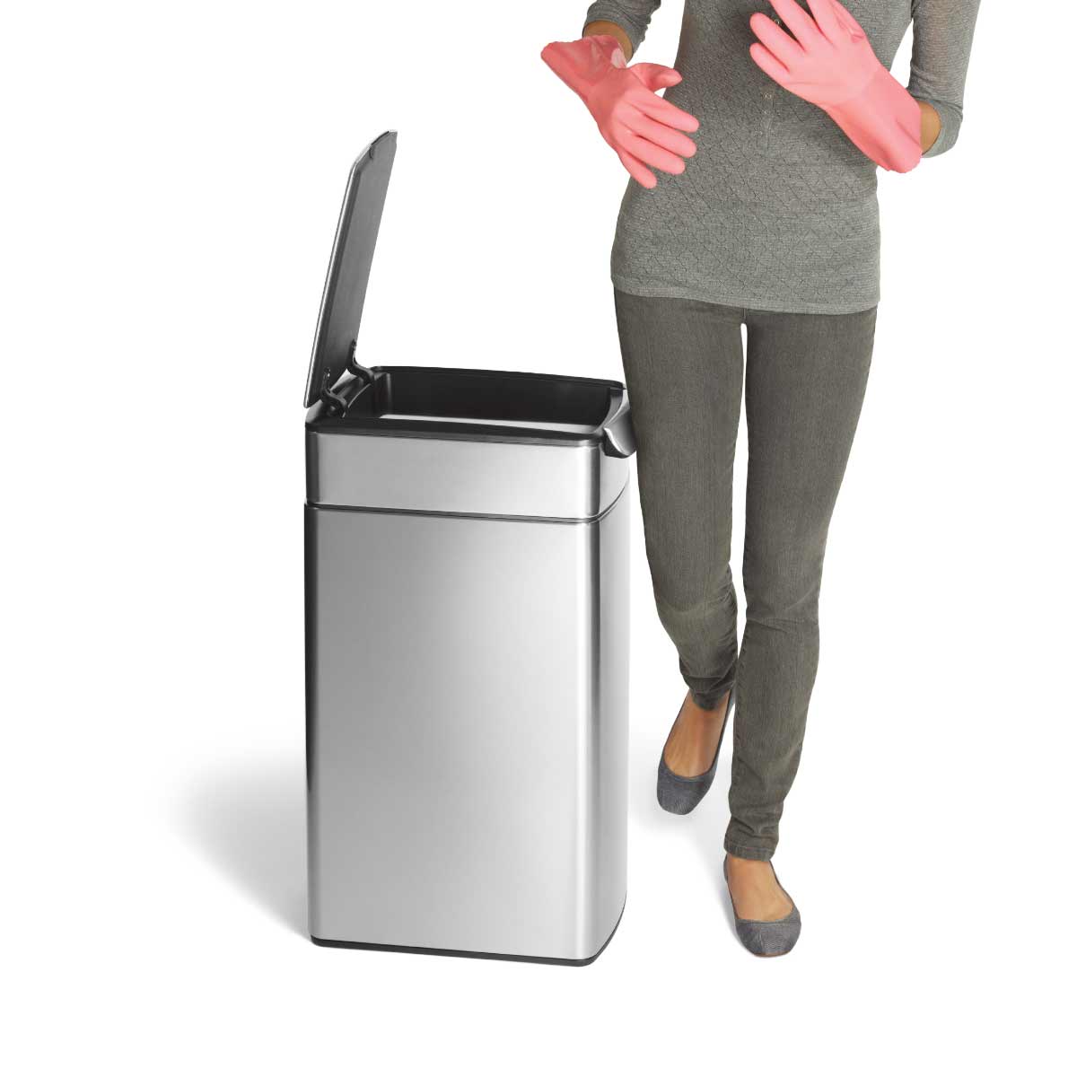 simplehuman-40l-slim-rectangular-touch-bar-pattumiera-touch-bar-slim-40-litri-co image 4