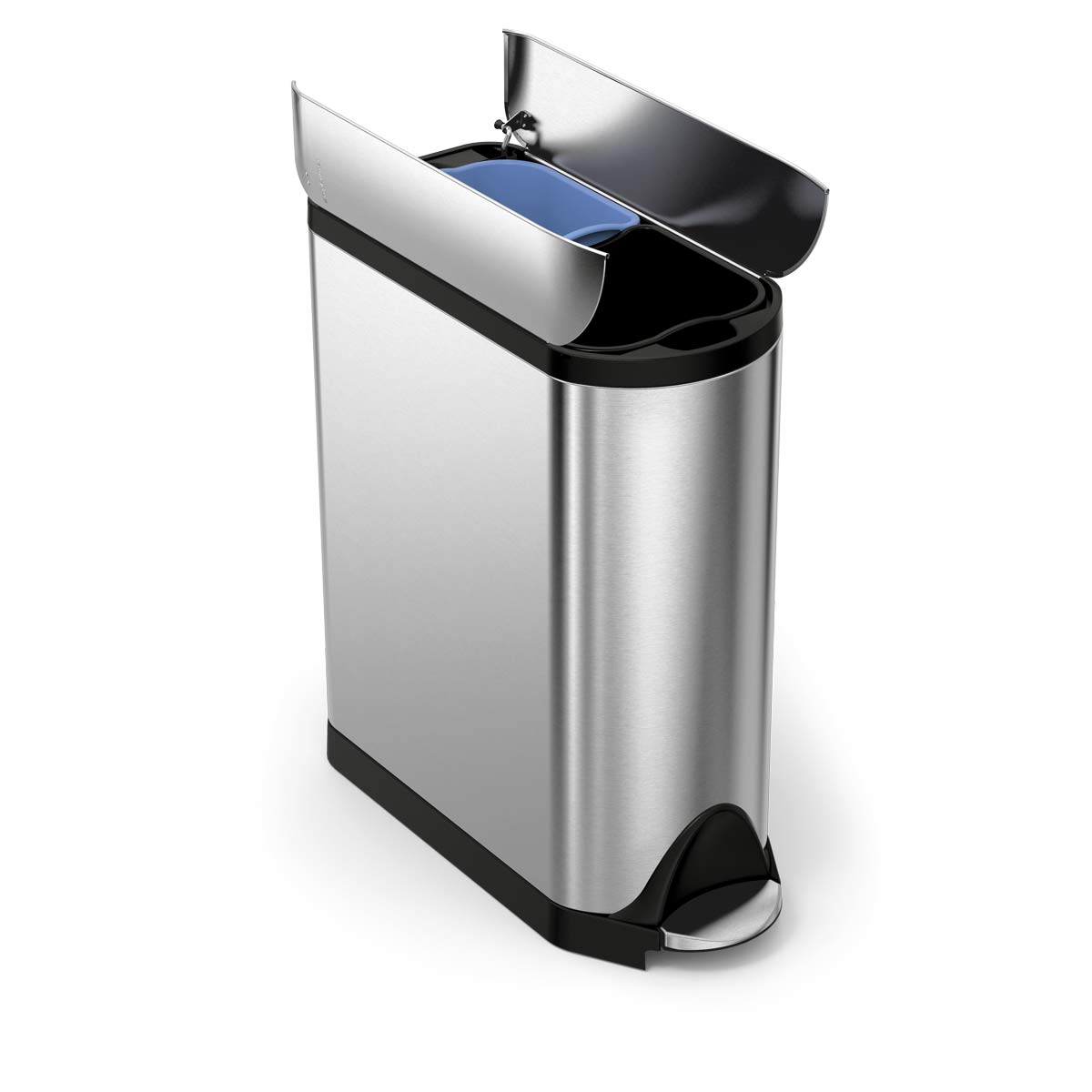 simplehuman-40l-dual-compartment-butterfly-step-can-cestino-a-pedale-40-litri-do image 1