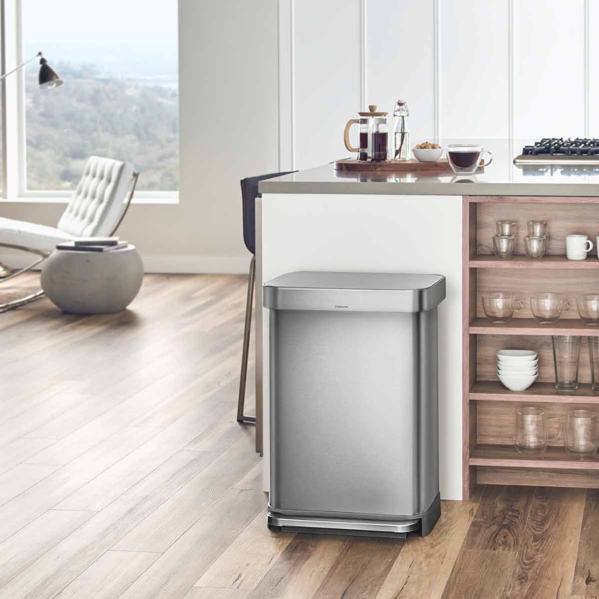 simplehuman-55l-rectangular-step-can-with-liner-pocket-bonus-4-5l-cestello-retta image 8