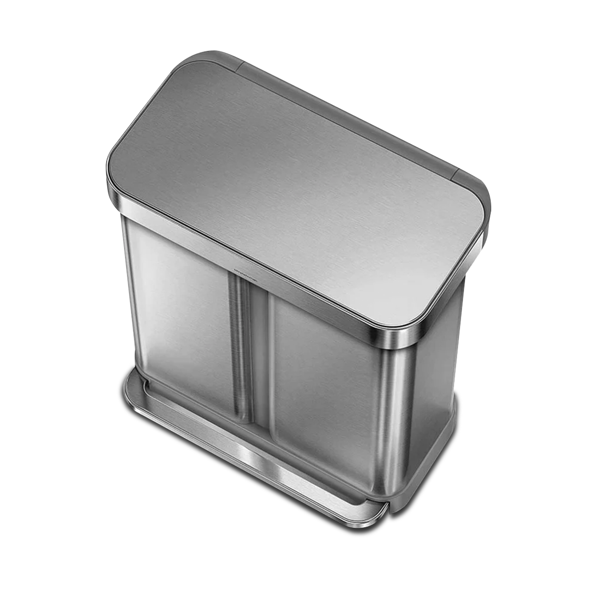 simplehuman-58l-dual-compartment-rectangular-step-can-cestino-a-pedale-doppio-sc image 4