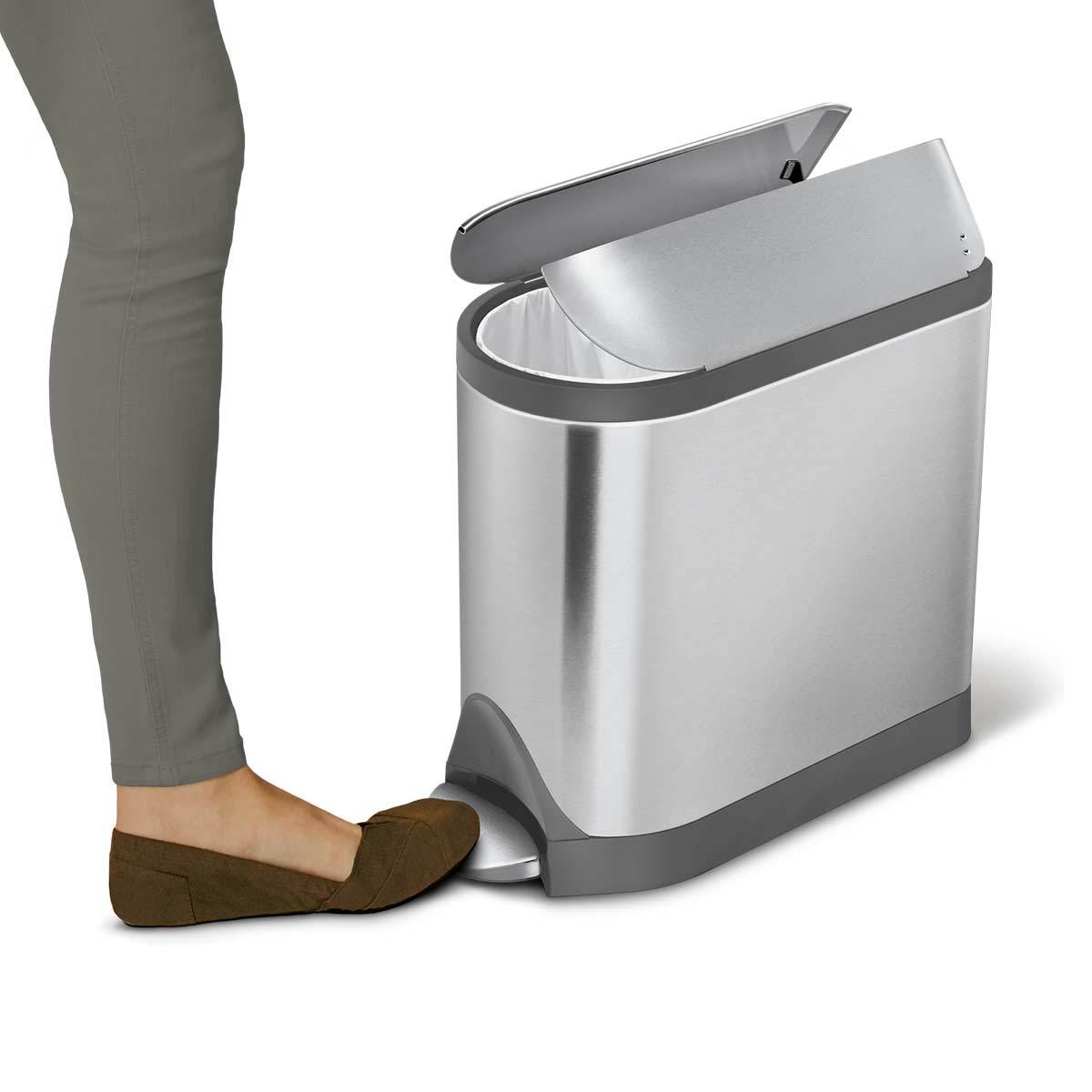 simplehuman-small-butterfly-step-can-10l-pattumiera-a-pedale-con-coperchio-farfa image 4