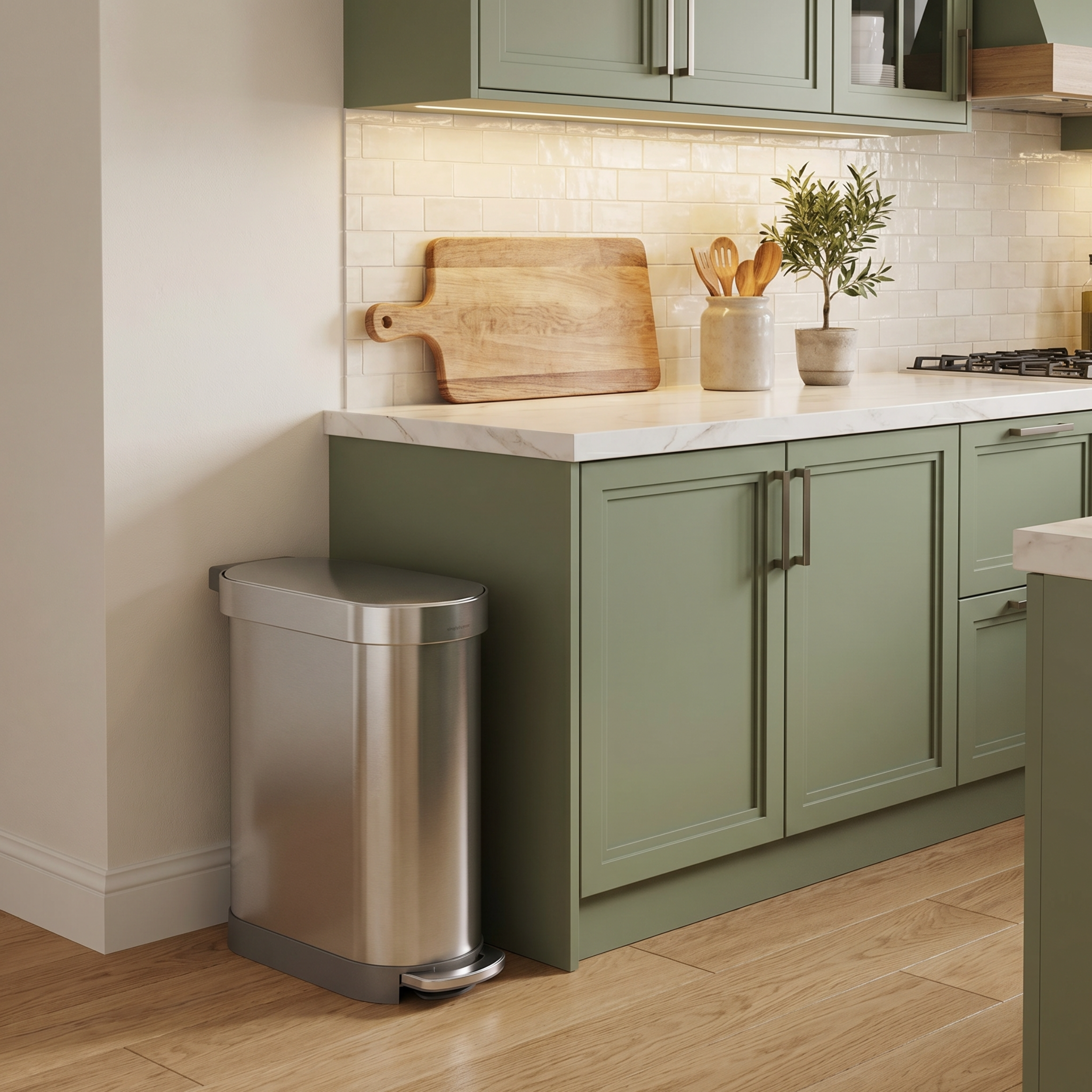 simplehuman-45l-slim-step-can-with-liner-rim-pattumiera-a-pedale-sottile-da-45-l image 2