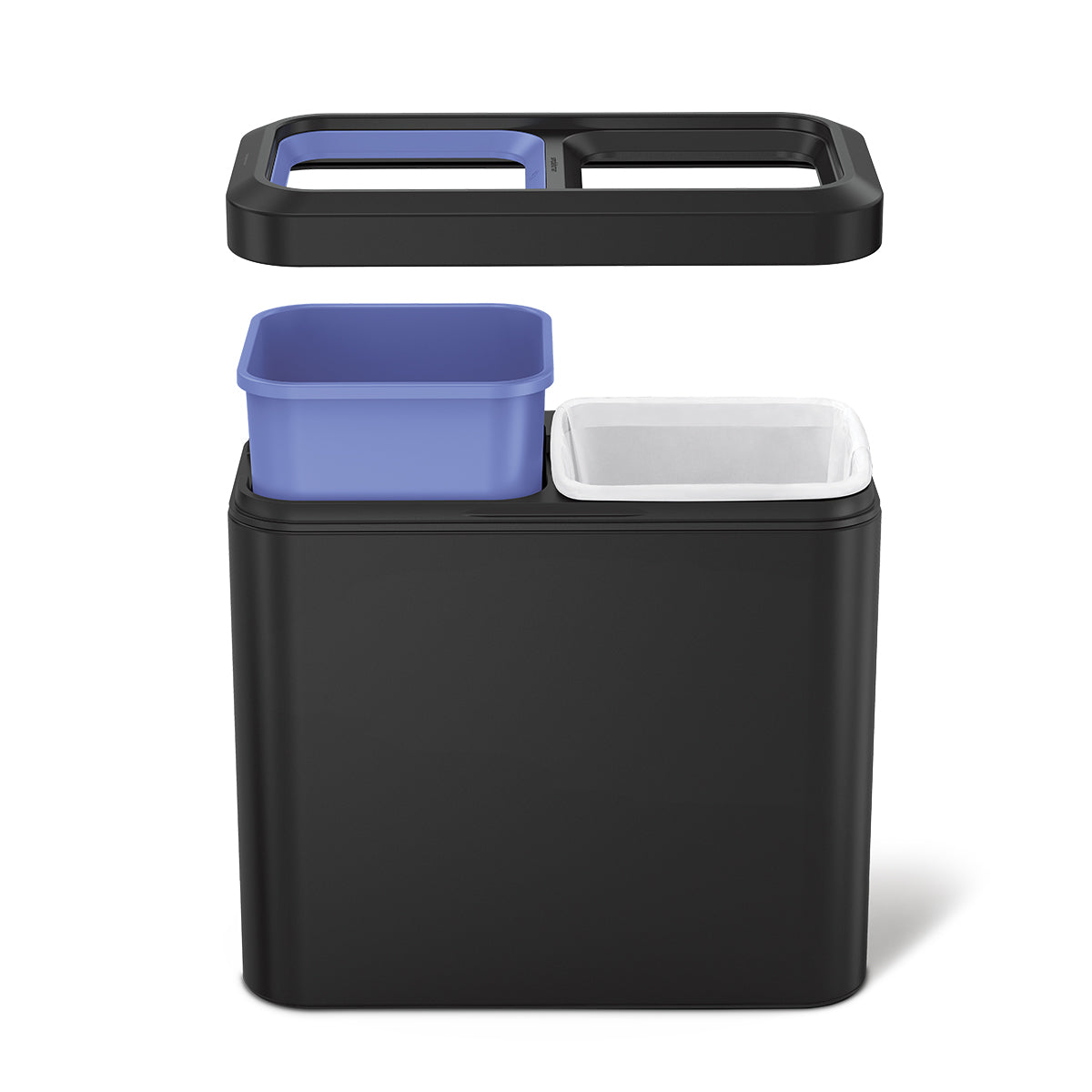 simplehuman-20l-dual-compartment-slim-open-can-cestino-open-top-a-due-scomparti- image 7