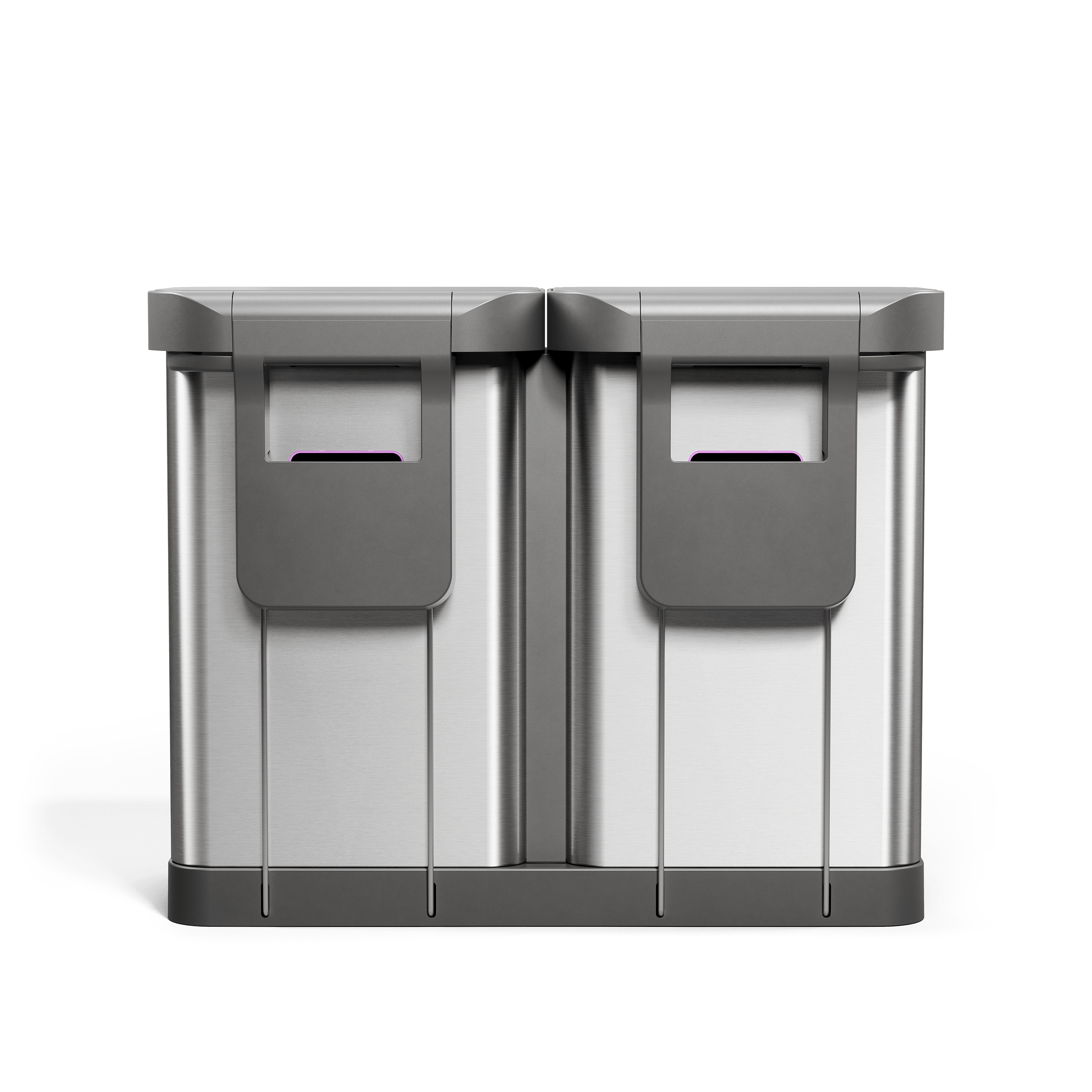 simplehuman-90l-step-recycler-riciclatore-a-pedale-dual-compartment-in-acciaio-i image 4
