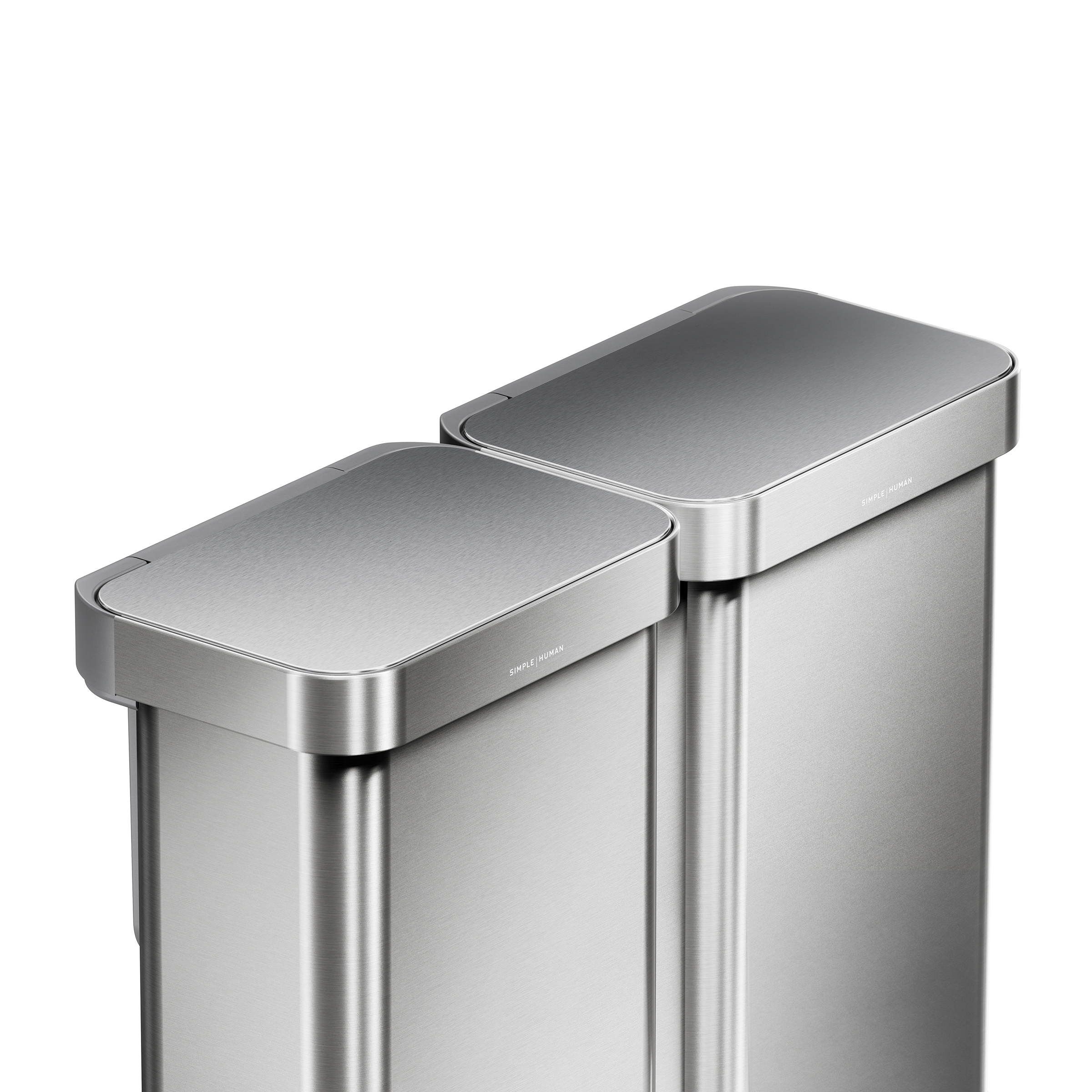 simplehuman-90l-step-recycler-riciclatore-a-pedale-dual-compartment-in-acciaio-i image 6