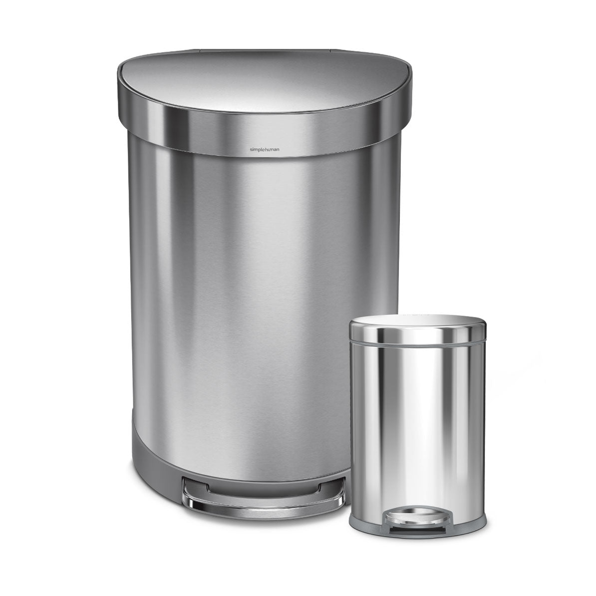 simplehuman-60l-semi-round-step-can-con-liner-rim-cestino-4-5l-round-step-can-pa image 1