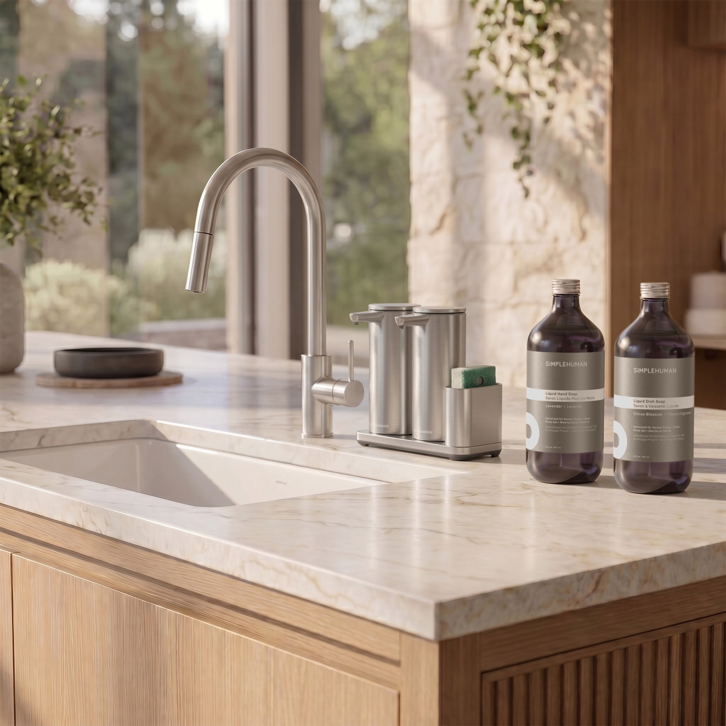 simplehuman-sensor-pump-duo-dispenser-sapone-a-sensore-doppio-con-caddy-doppio-p image 4