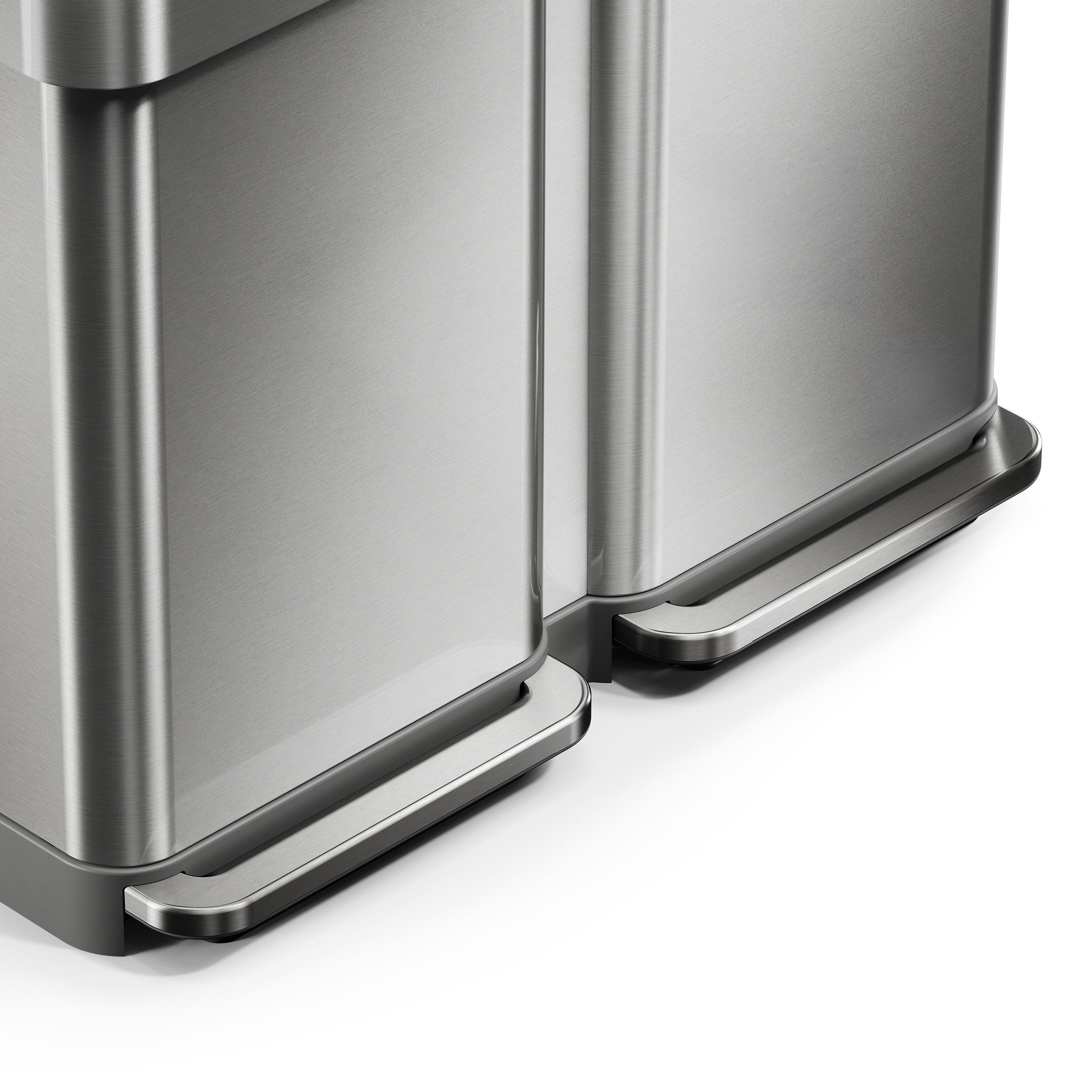 simplehuman-90l-step-recycler-riciclatore-a-pedale-dual-compartment-in-acciaio-i image 8