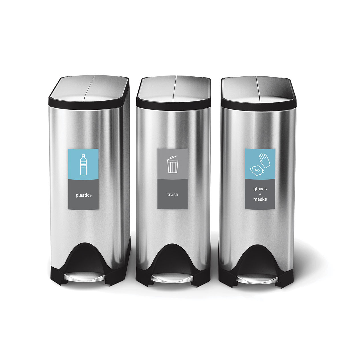 simplehuman-magnetic-sorting-label-set-di-etichette-magnetiche-10x20-cm-per-racc image 2