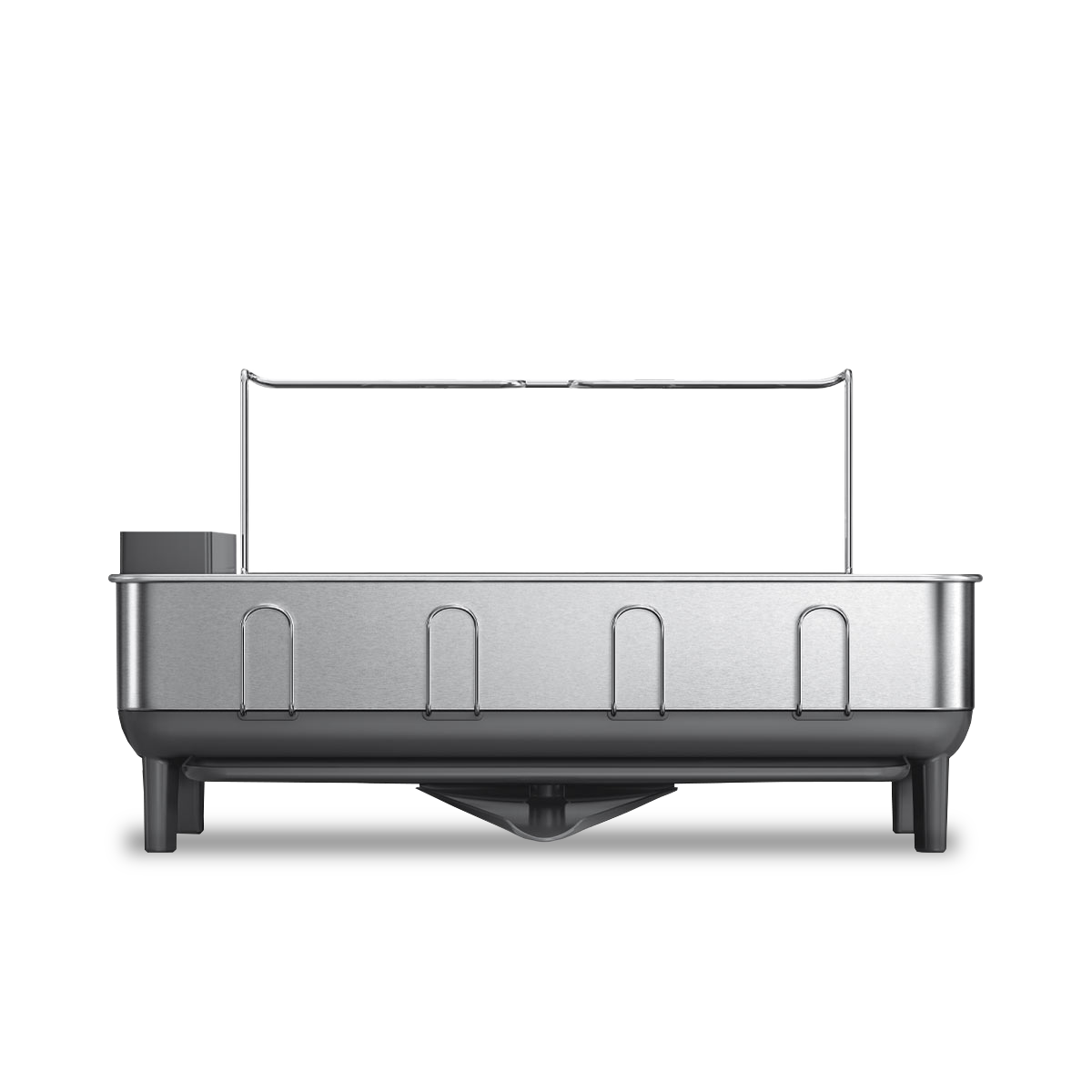 simplehuman-steel-frame-dishrack-con-porta-sponge-caddy-scolapiatti-in-acciaio-i image 2