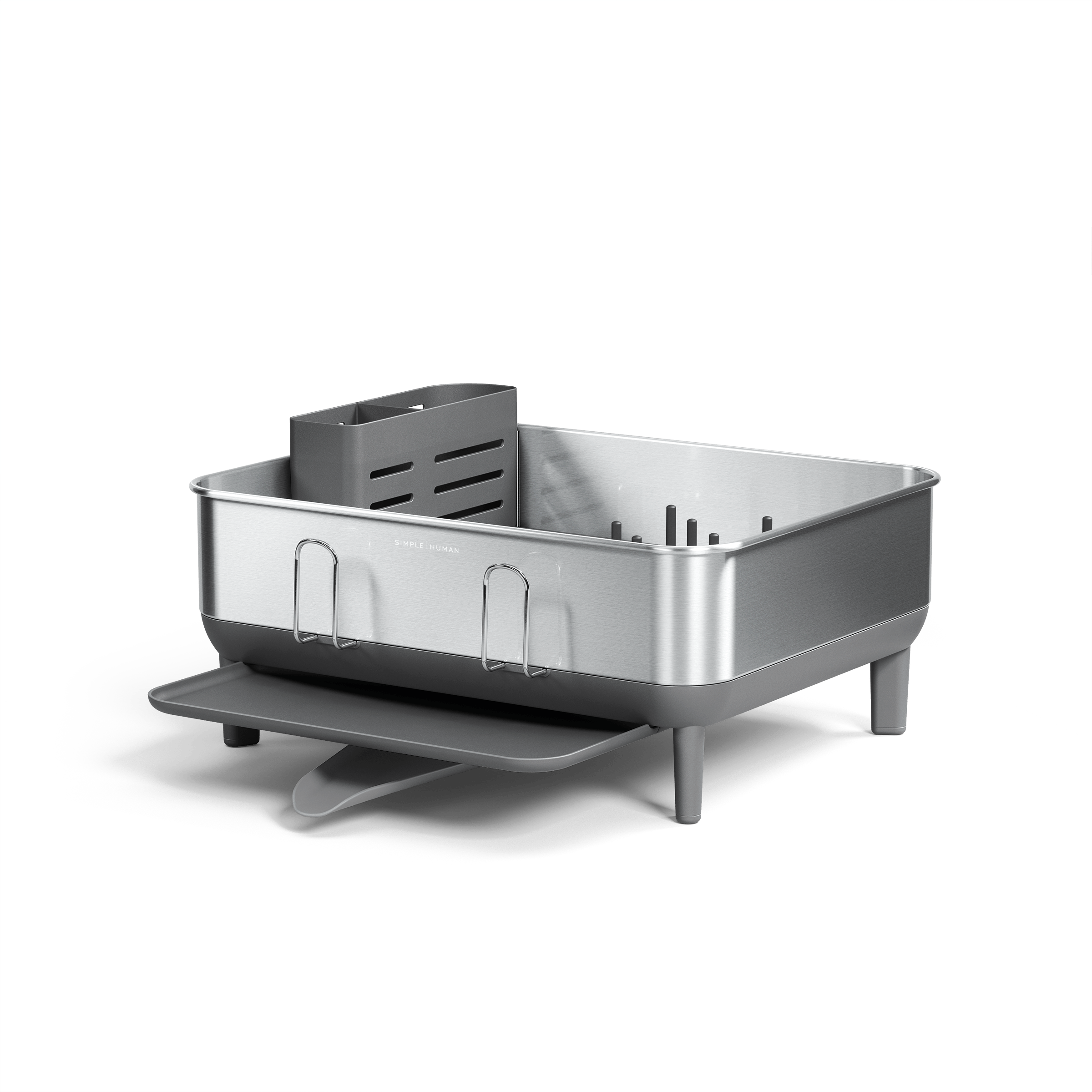 simplehuman-compact-steel-frame-dishrack-scolapiatti-compatto-in-acciaio-inox-co image 3