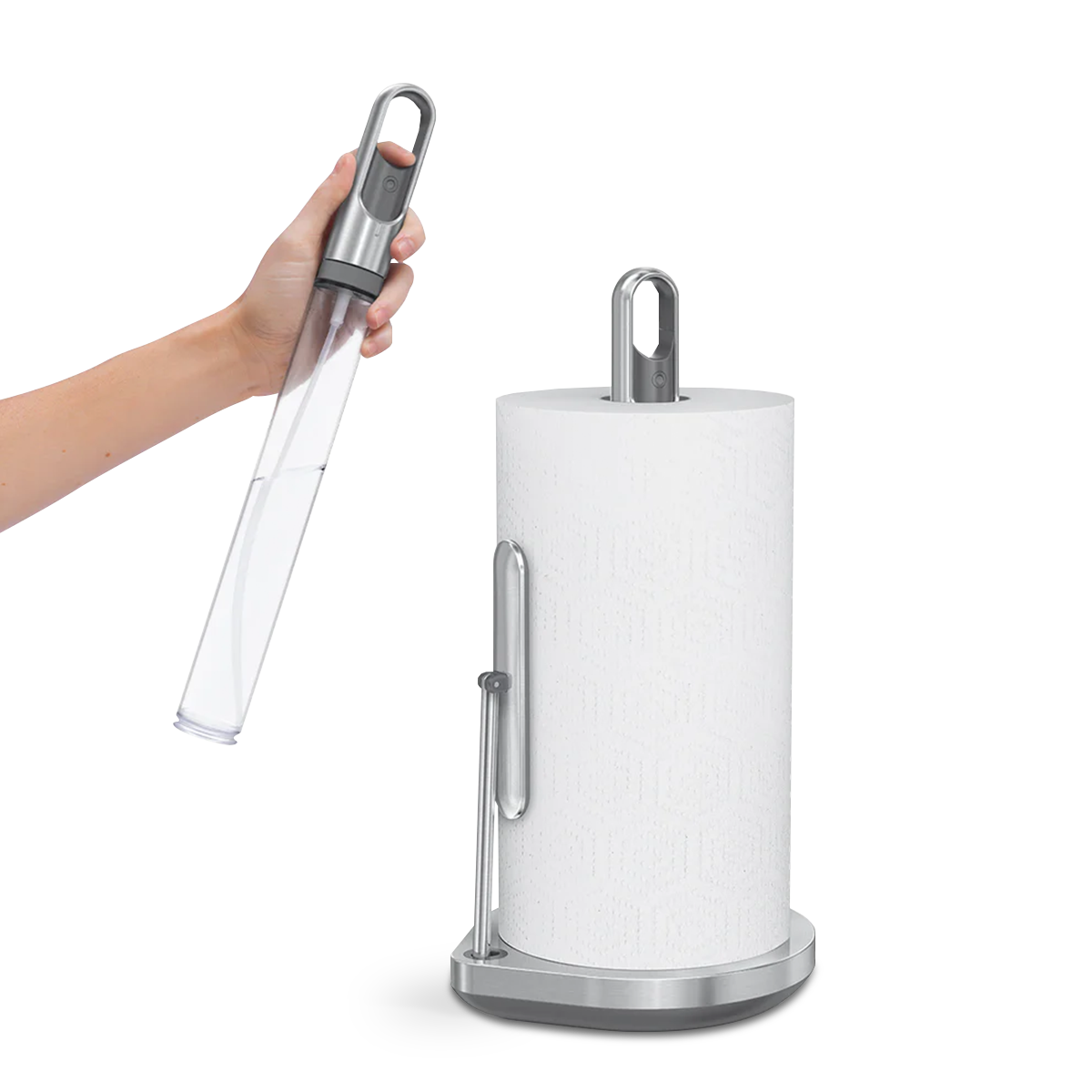 simplehuman-porta-rotolo-carta-da-cucina-con-spray-integrato-supporto-da-bancone image 7