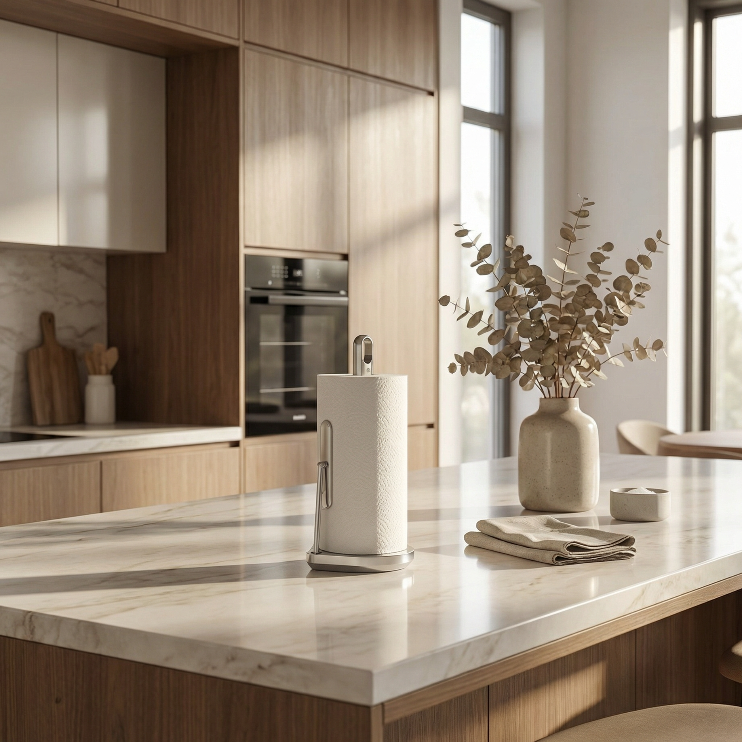 simplehuman-porta-rotolo-carta-da-cucina-con-spray-integrato-supporto-da-bancone image 8