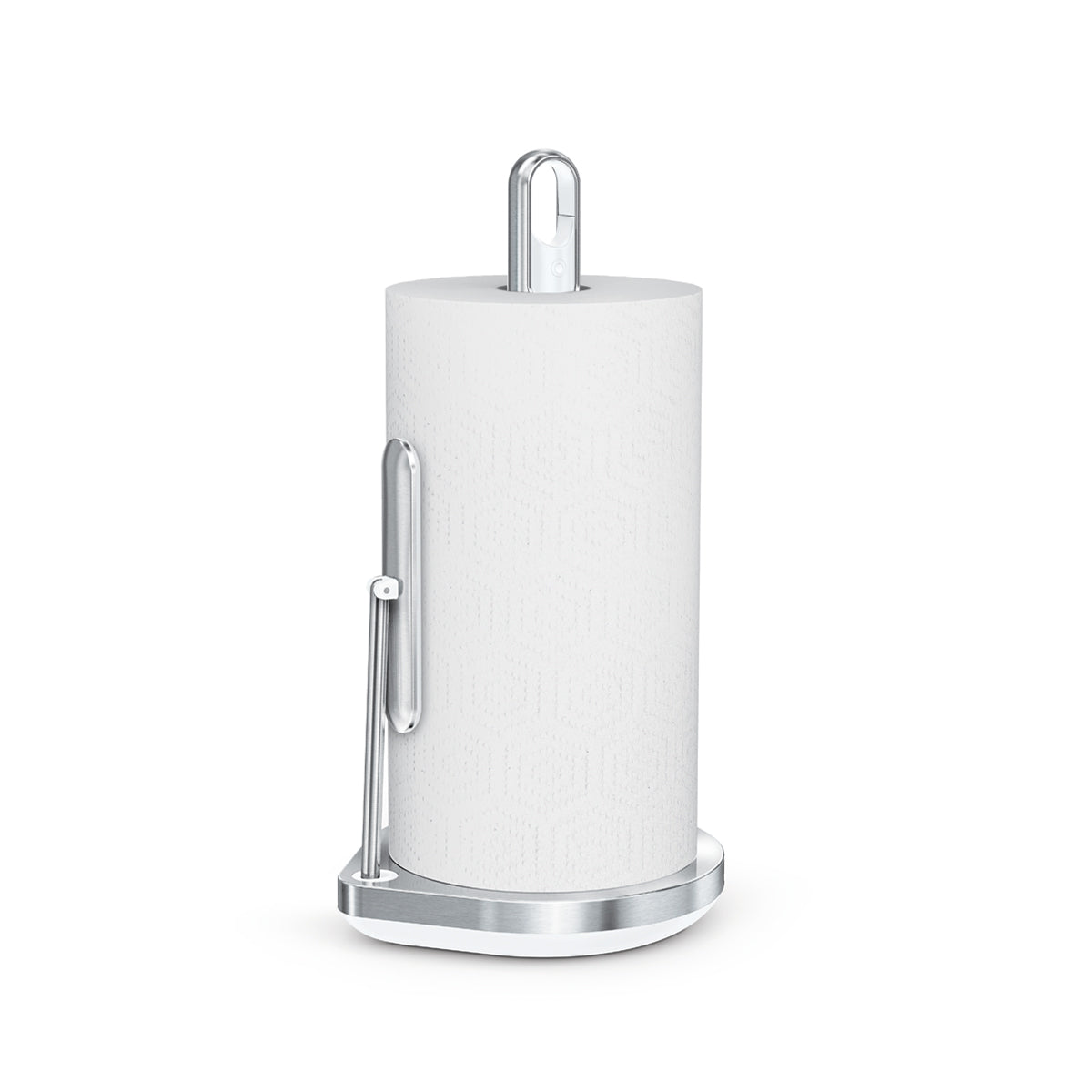 simplehuman-paper-towel-pump-brushed-with-white-trim-porta-rotolo-con-spray-inte image 2