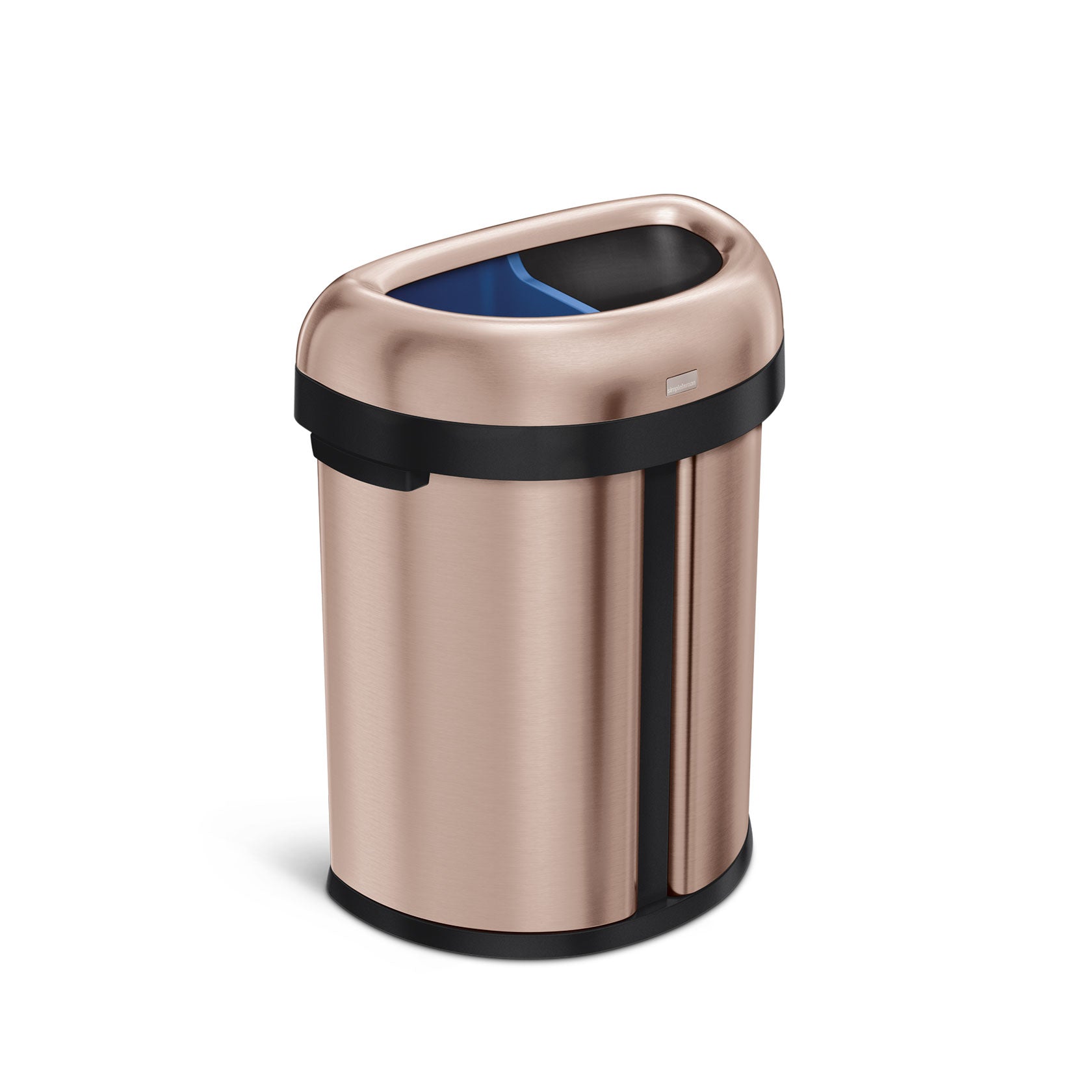 simplehuman-gen1-66l-dual-compartment-semi-round-open-can-cestino-open-top-a-due image 1