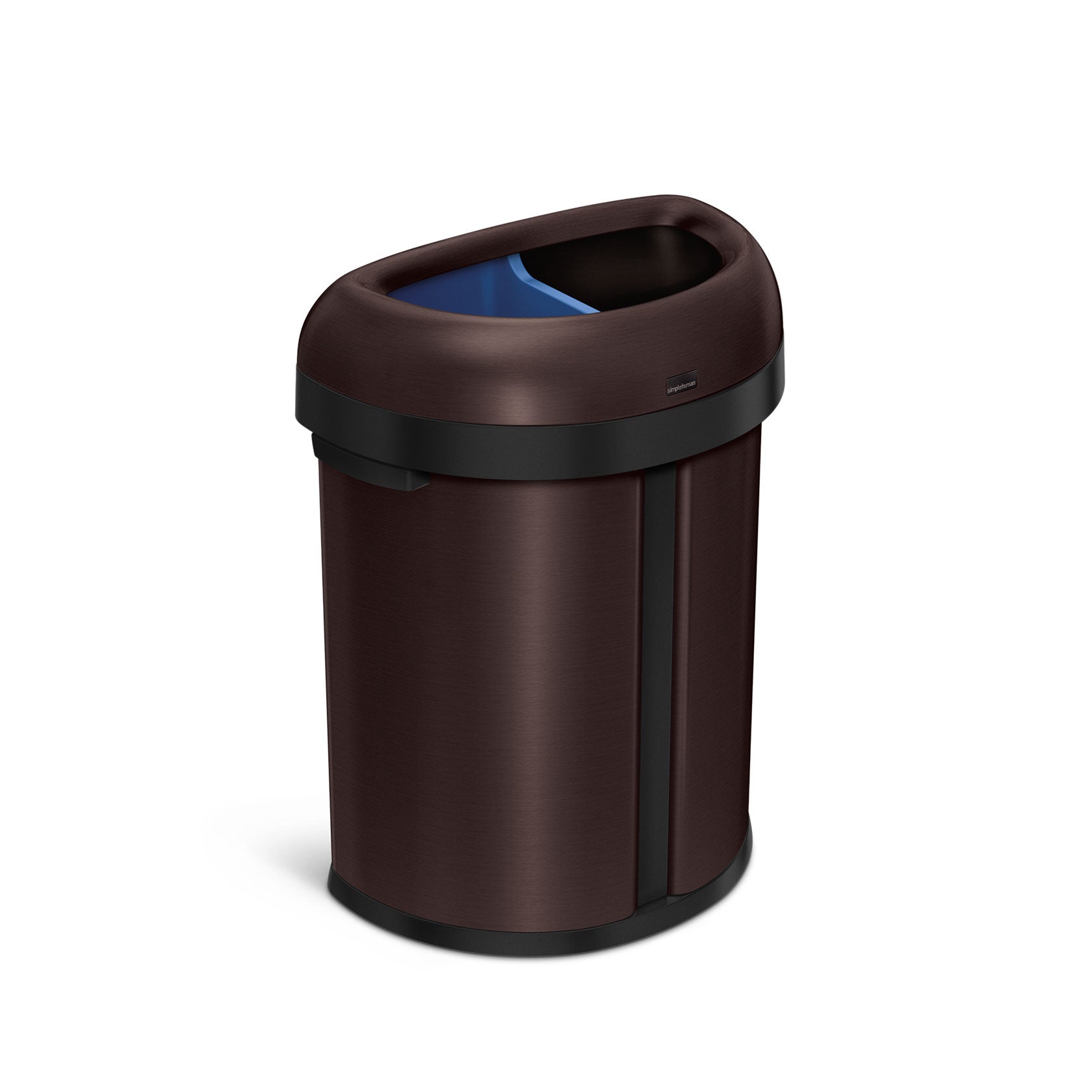 simplehuman-gen1-66l-dual-compartment-semi-round-open-can-cestino-open-top-a-due image 2