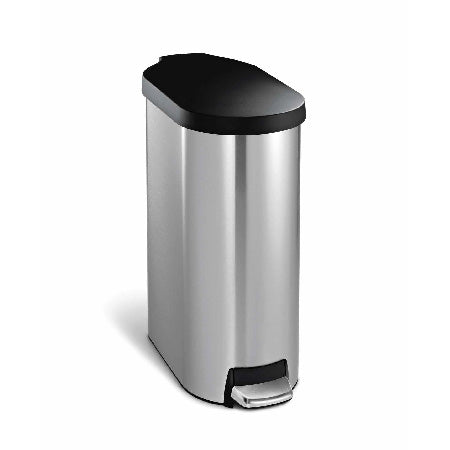 simplehuman-studio-cestino-a-pedale-slim-45-litri-acciaio-inox-spazzolato-con-co image 1