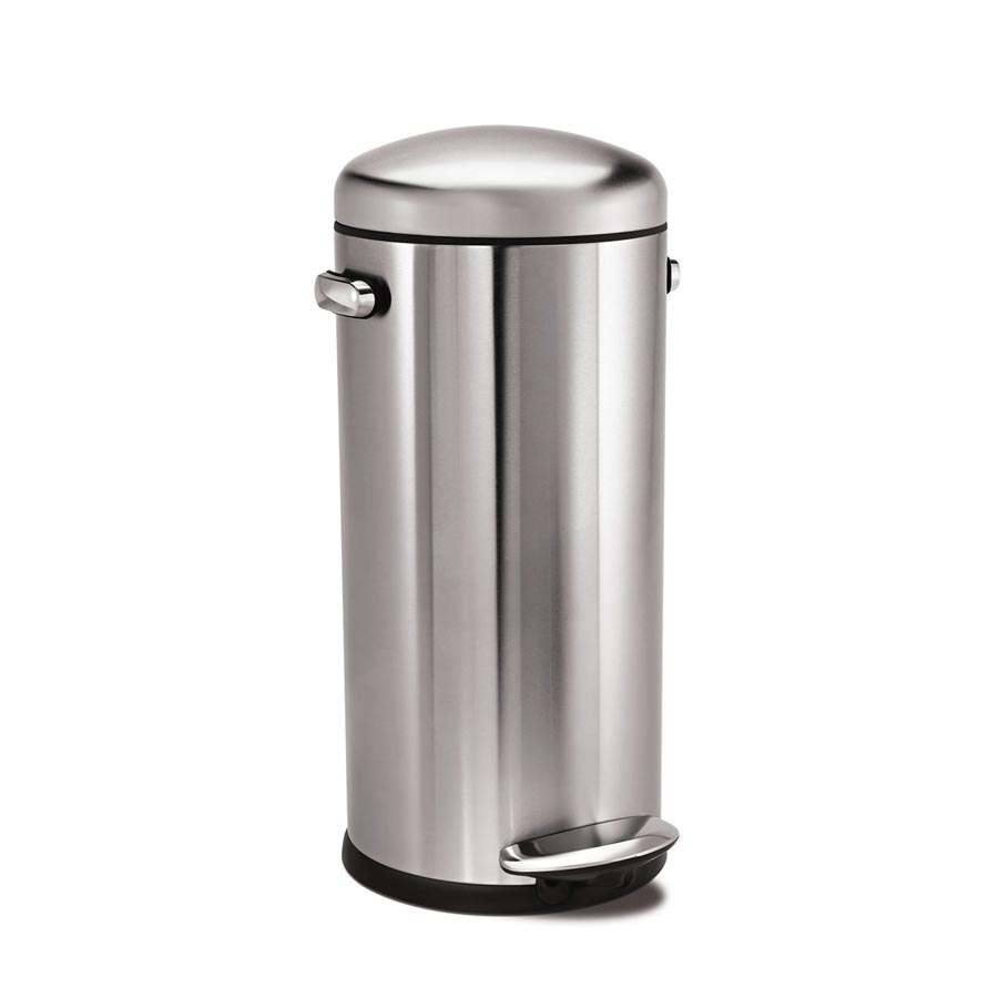 simplehuman-30l-round-retro-step-trash-can-pattumiera-a-pedale-tonda-in-stile-re image 5