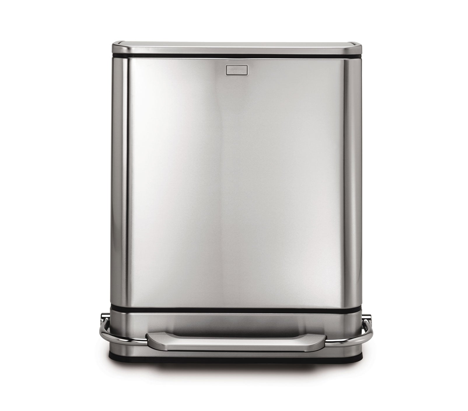 simplehuman-48l-stainless-steel-bar-recycler-trash-can-pattumiera-differenziata- image 1