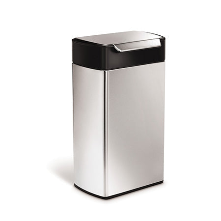 simplehuman-40l-rectangular-steel-touch-bar-can-pattumiera-rettangolare-in-accia image 1
