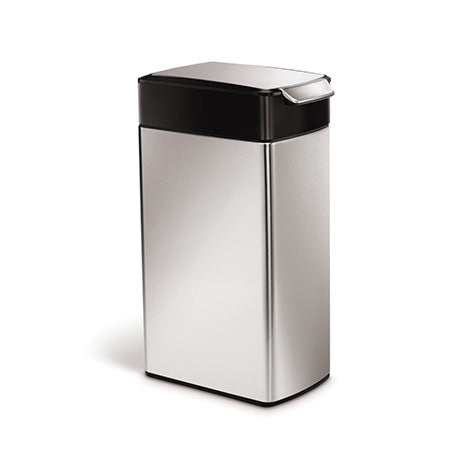 simplehuman-40l-slim-steel-touch-bar-can-pattumiera-slim-touch-bar-in-acciaio-ap image 1